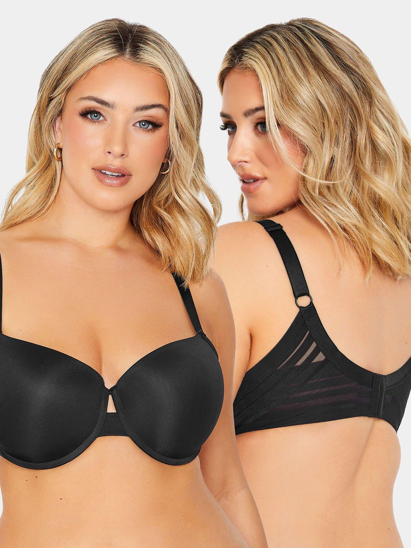 yours-comfort-t-shirt-bra-blackfront