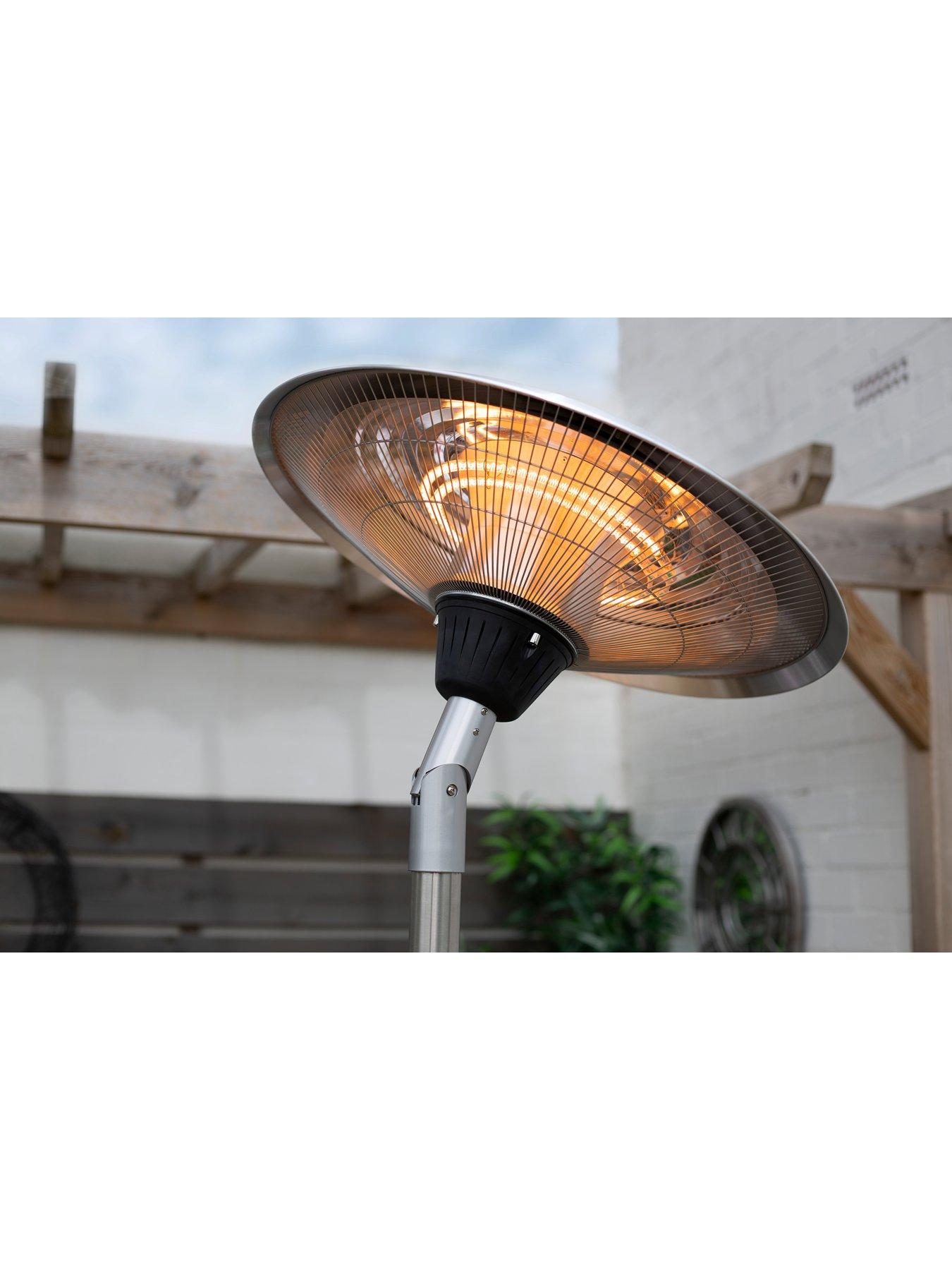 La Hacienda Adjustable Standing Heater Silver | Very Ireland