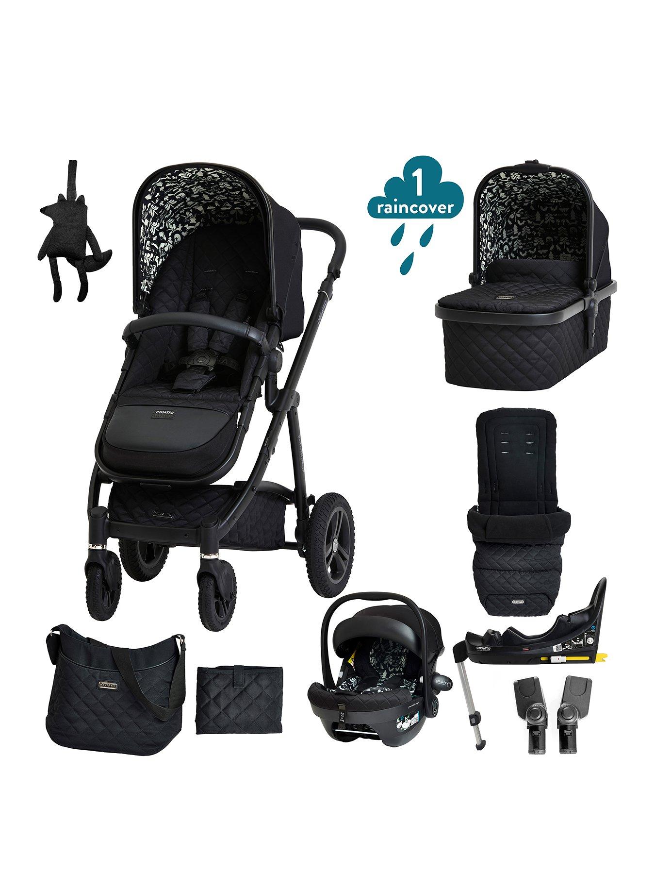 Cosatto Wow 2 Everything Travel System Bundle ADAC iSize Car Seat - Silhouette