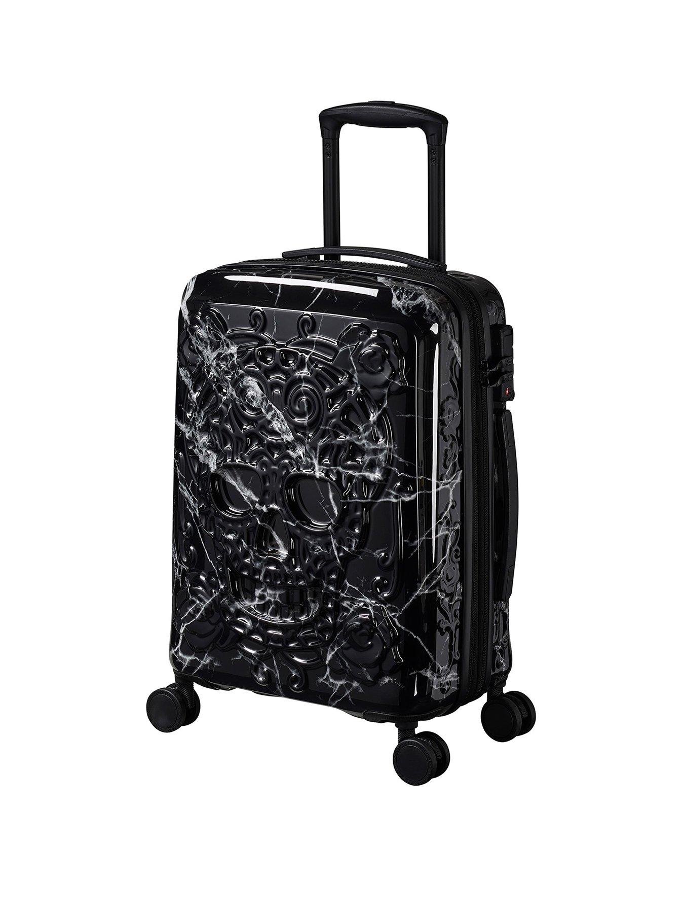 Black marble carry store on luggage