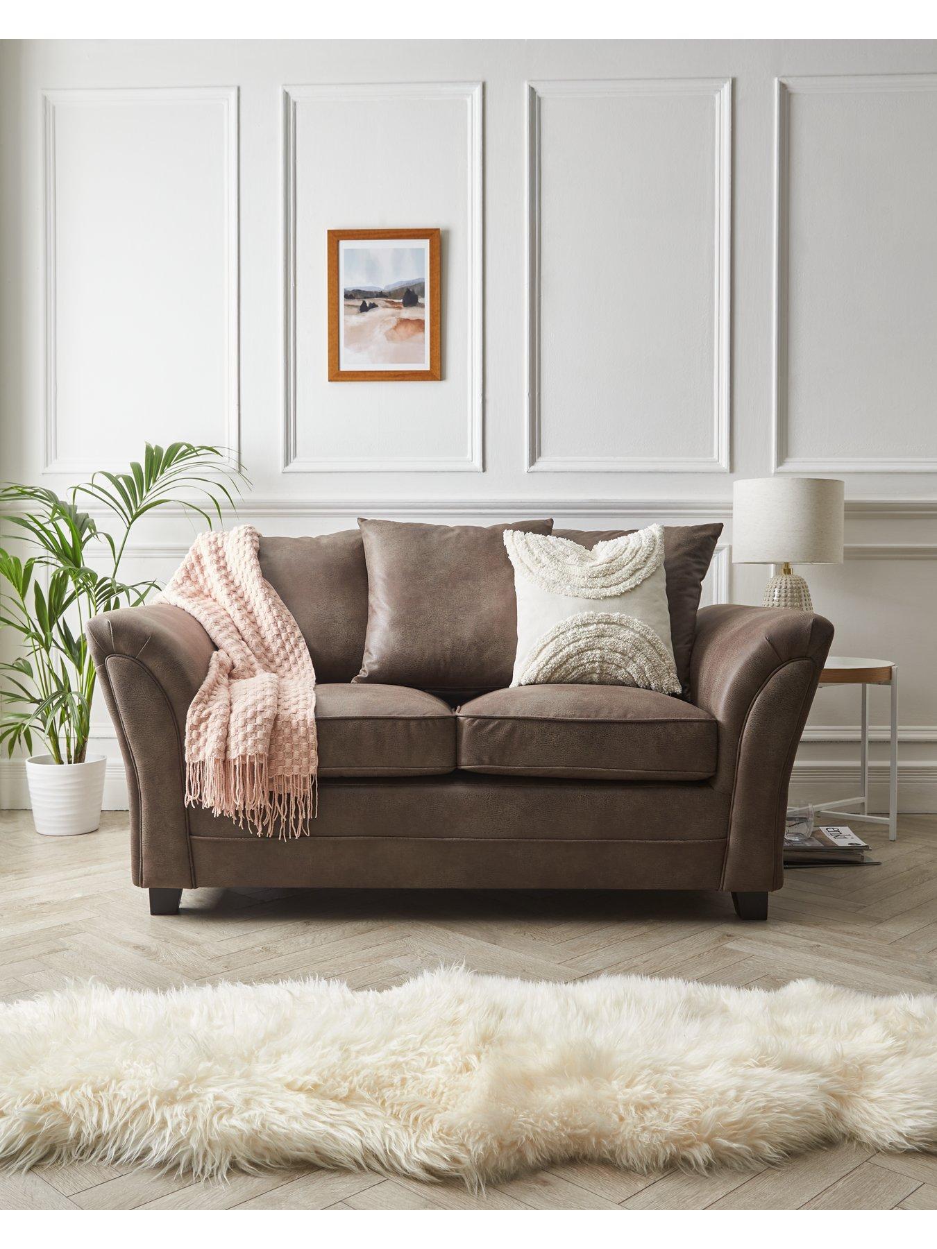 The Very Collection Dury Leather Look 2 Seater Sofa - FSC® Certified