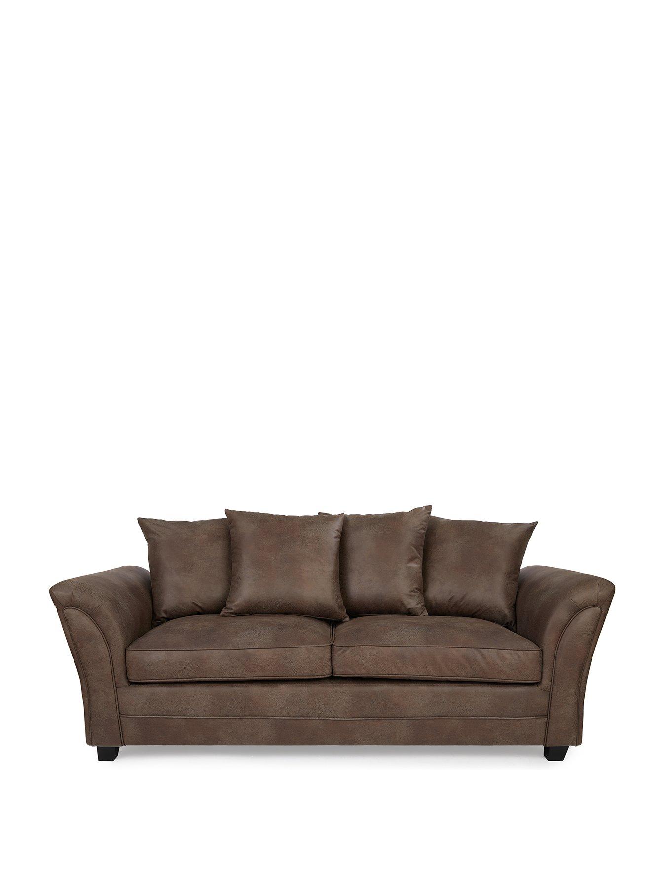 Image 2 of 6 of The Very Collection Dury Leather Look 3 Seater Sofa&nbsp;- FSC&reg; Certified