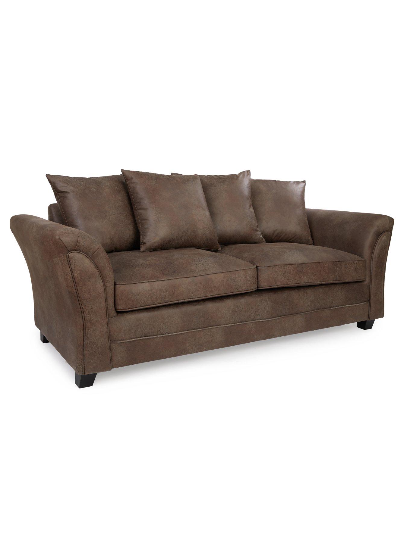 Image 3 of 6 of The Very Collection Dury Leather Look 3 Seater Sofa&nbsp;- FSC&reg; Certified