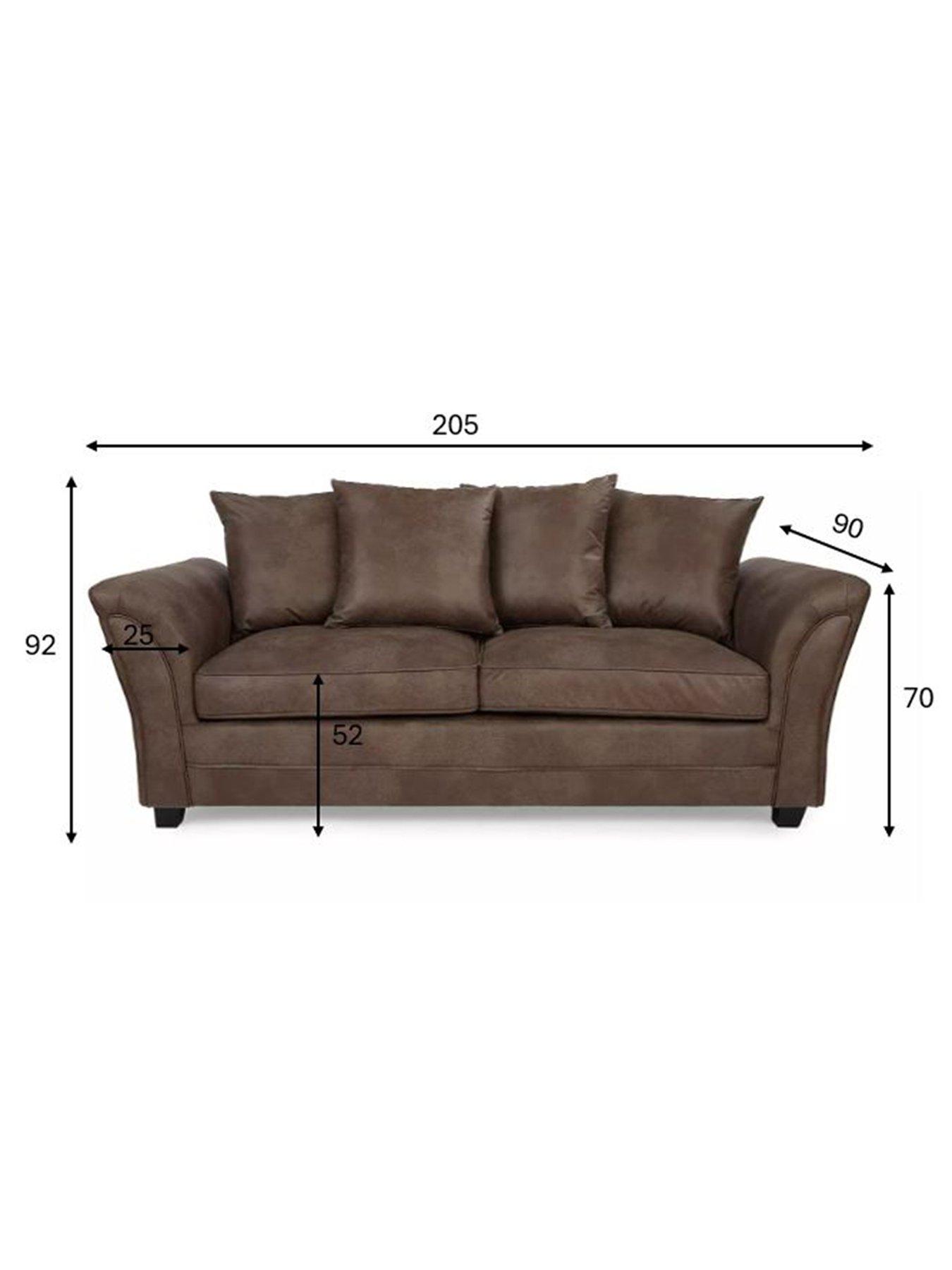 Image 5 of 6 of The Very Collection Dury Leather Look 3 Seater Sofa&nbsp;- FSC&reg; Certified