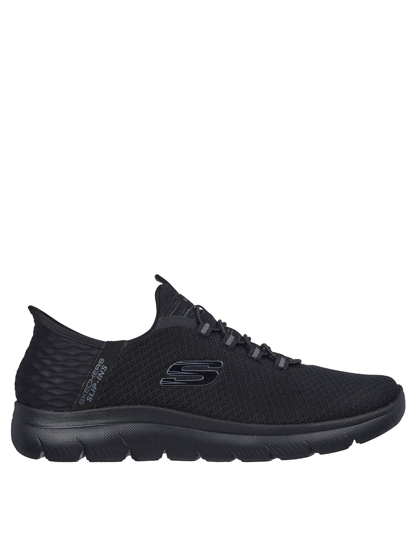 Summits Mesh Slip ins Memory Foam Trainers Black