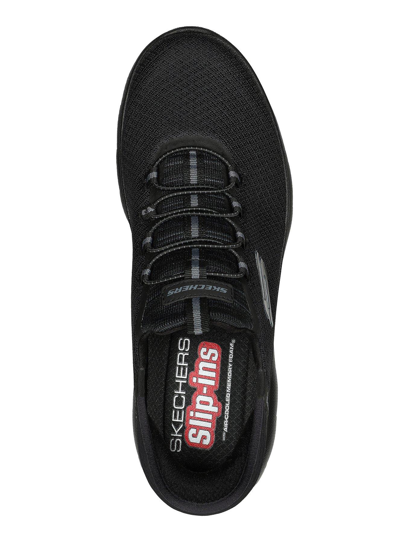 skechers-summits-mesh-slip-ins-memory-foam-trainers-blackoutfit