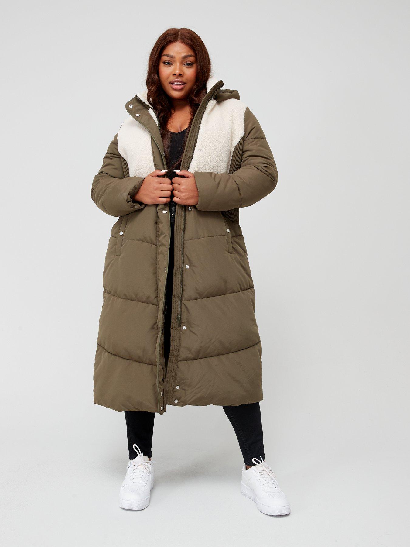 Calf length cheap padded coat