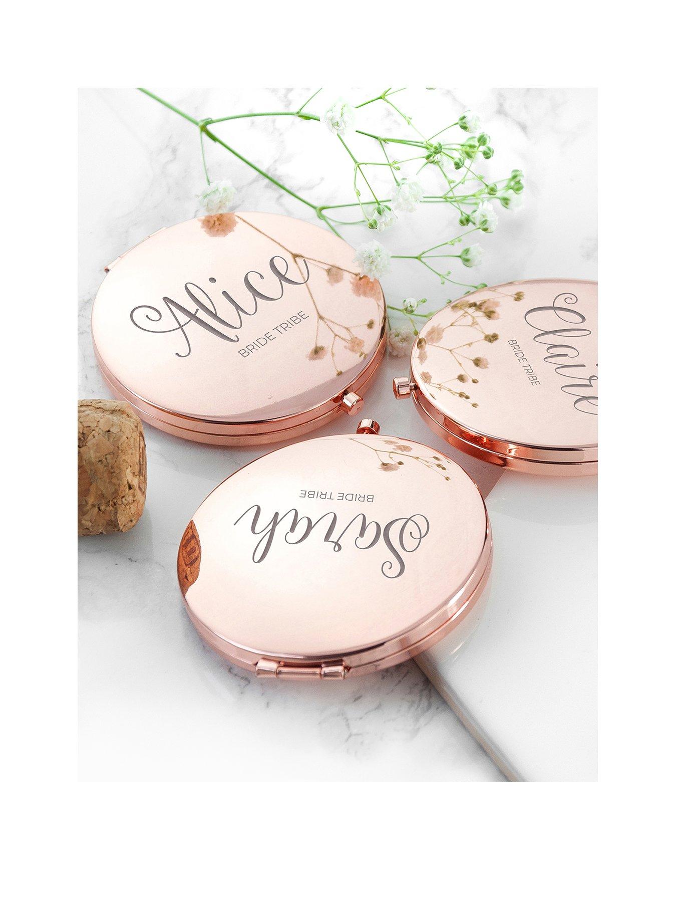 Treat Republic Personalised Round Rose Gold Compact Mirror | Very Ireland