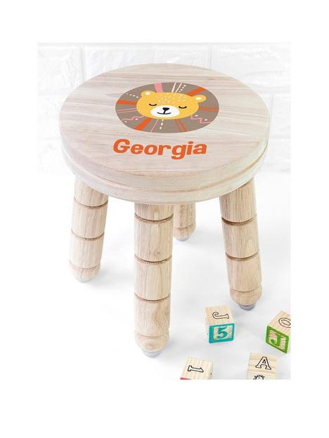 treat-republic-personalised-cute-lion-kids-wooden-stool