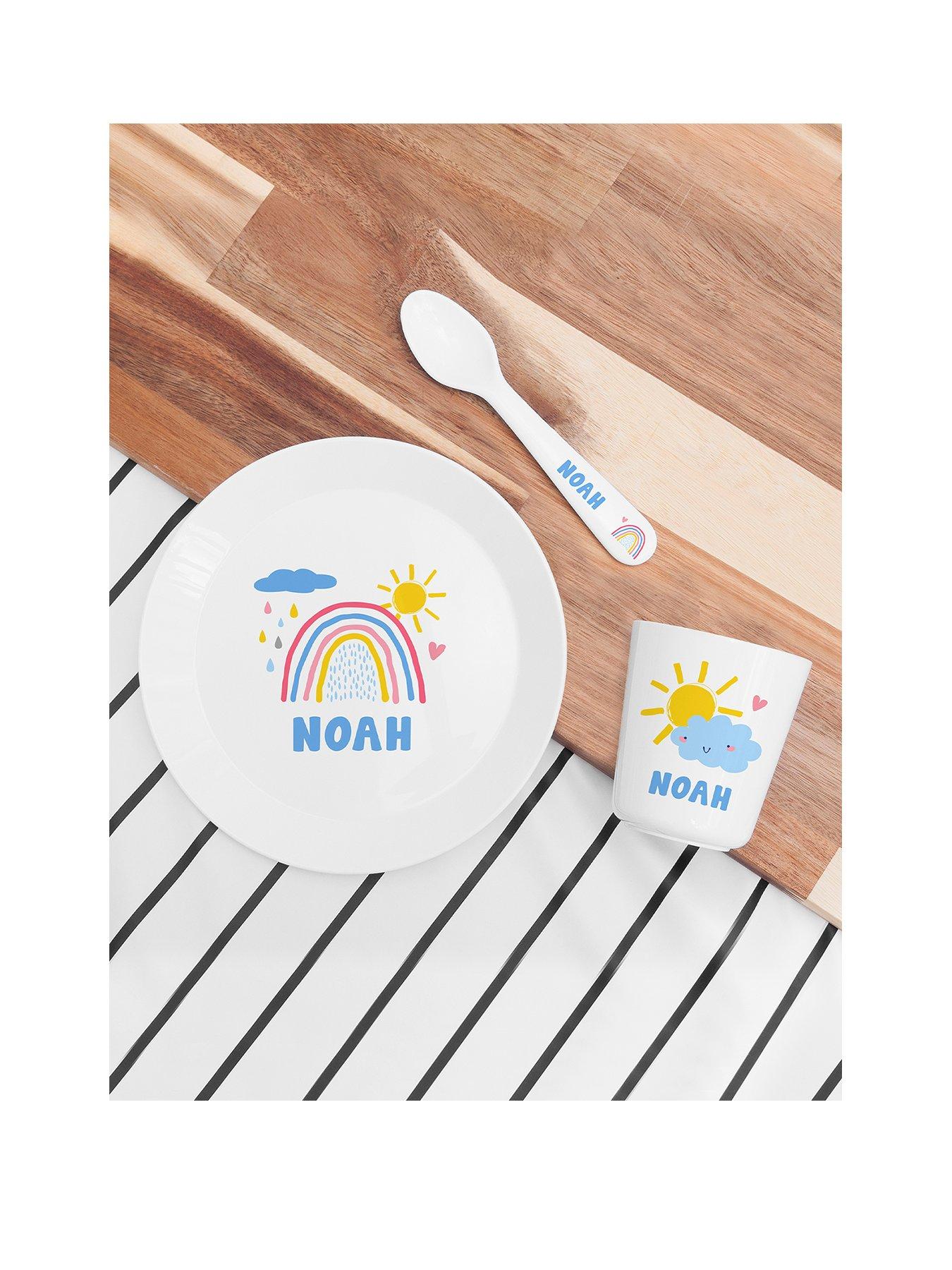 Personalised baby plate clearance set