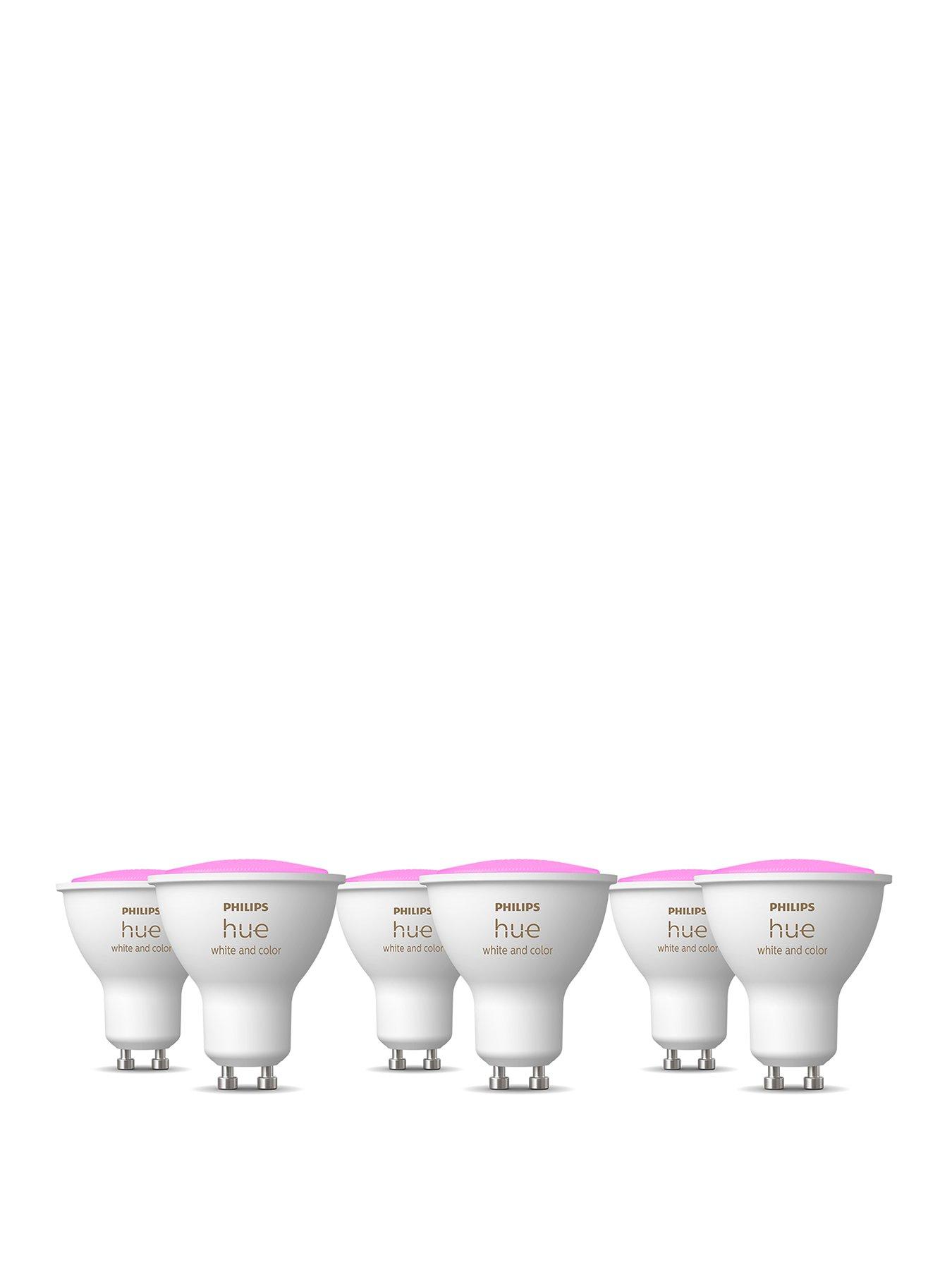 Philips Hue White Ambiance Wireless Lighting LED Light Bulb with Bluetooth,  4.3W GU10 Bulb, Pack of 3