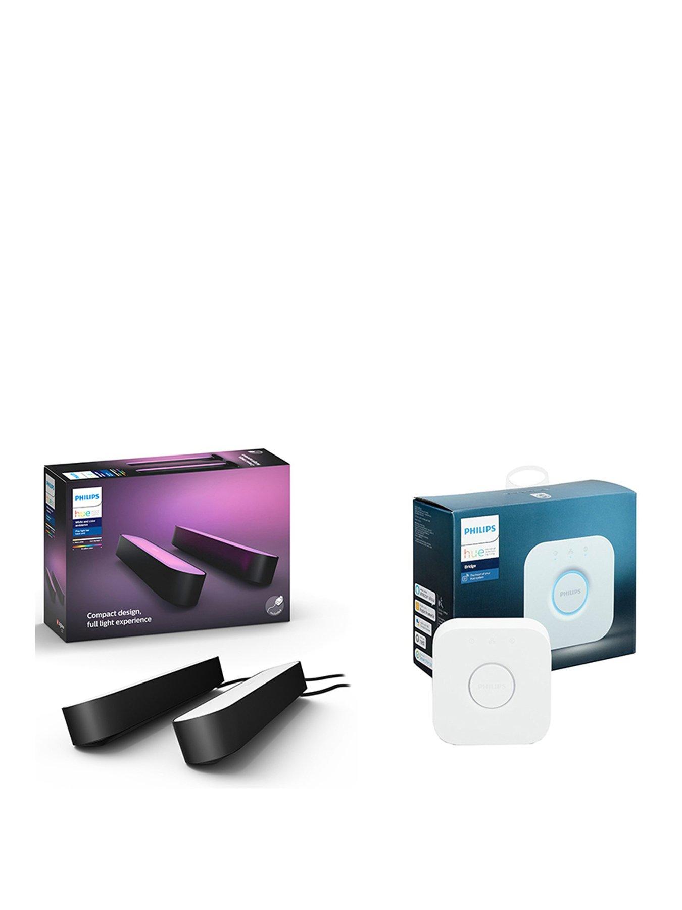 undefined Hue Play Smart Light Bar White  &  Colour Ambiance Double Pack With Hue Bridge