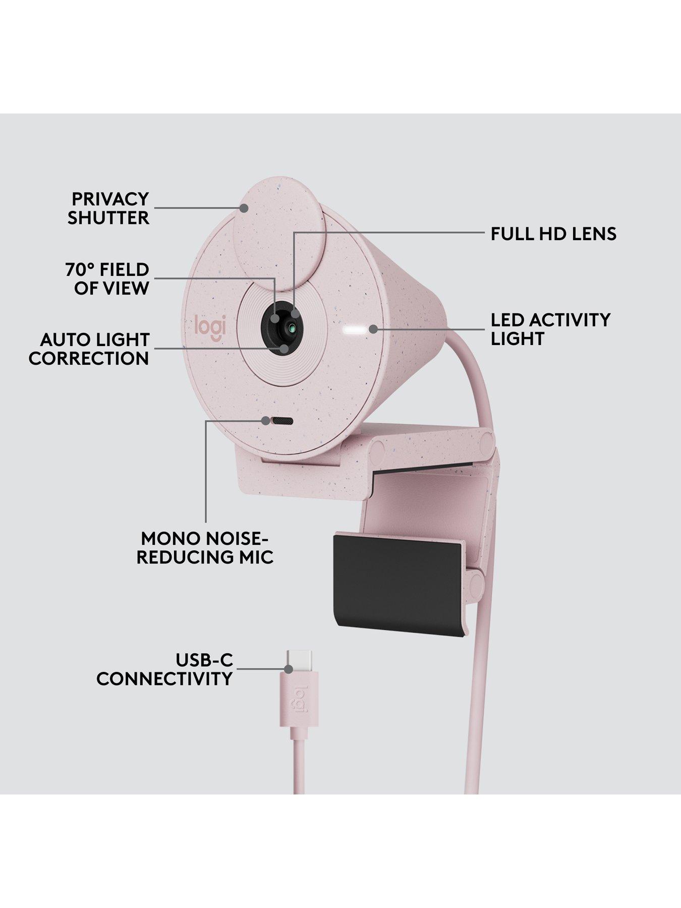 Image 6 of 7 of Logitech Brio 300 Full HD webcam-ROSE