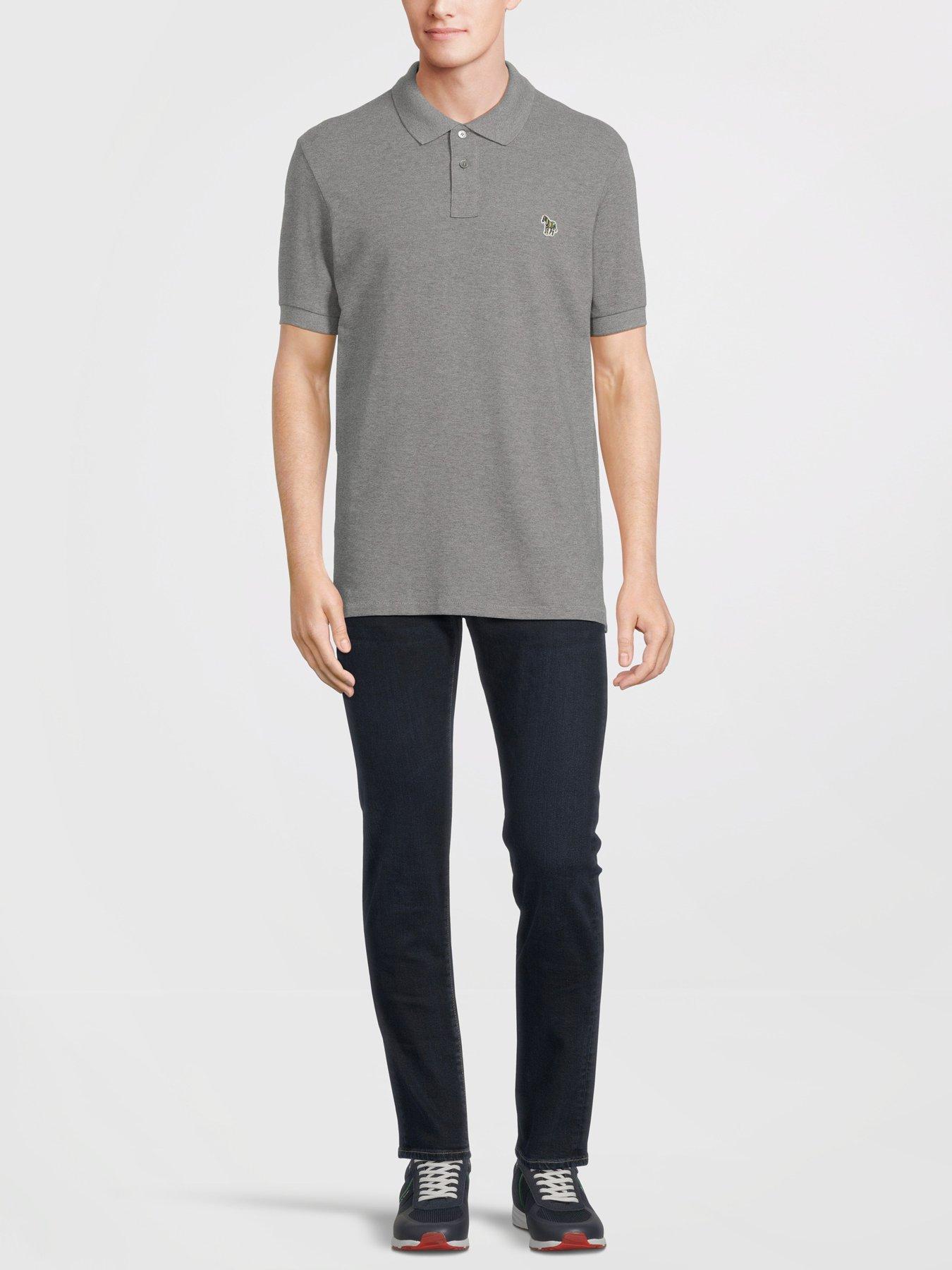 Image 2 of 5 of PS PAUL SMITH PS Paul Smith Zebra Regular Fit Polo Shirt - Grey