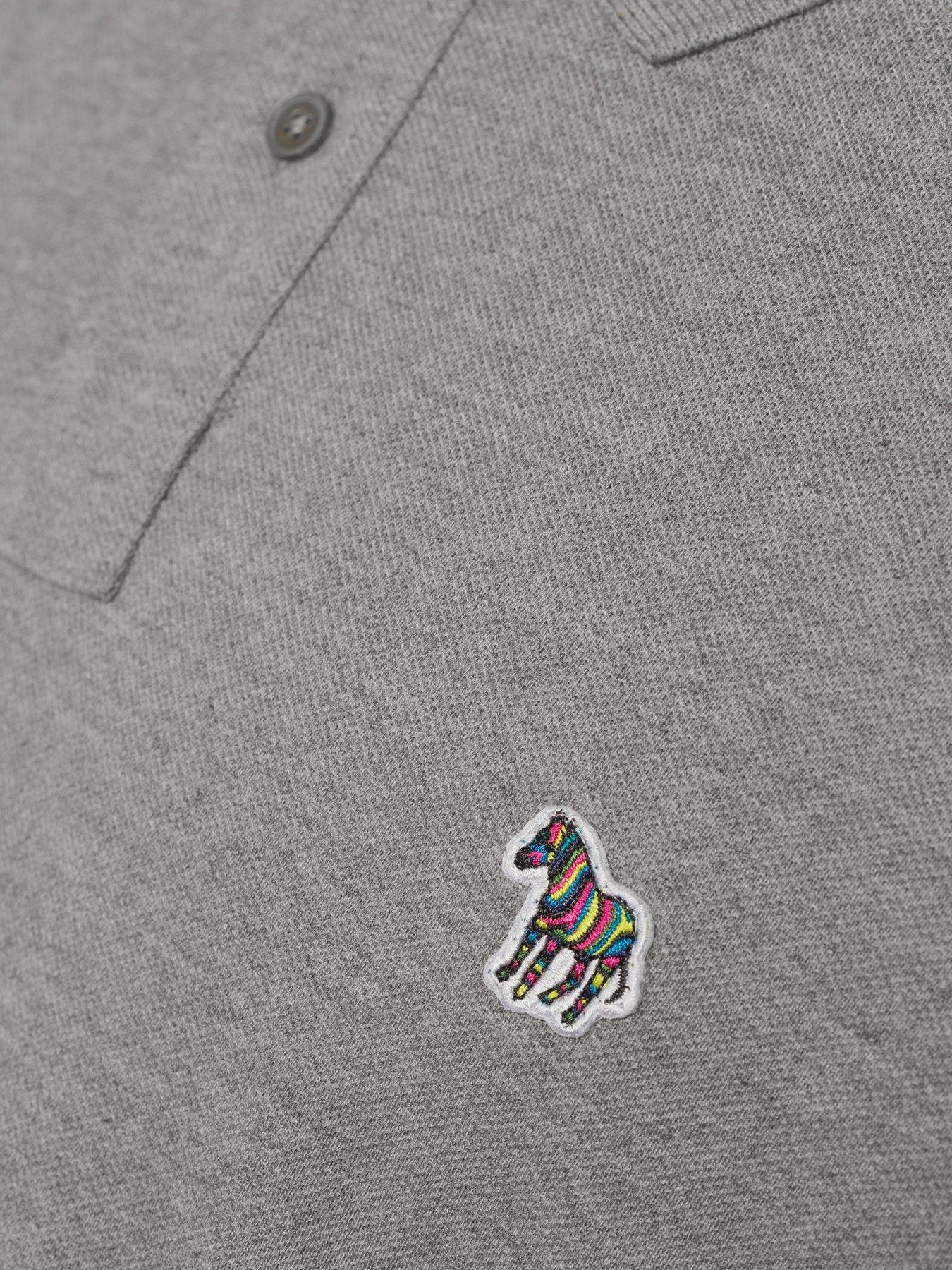 Image 5 of 5 of PS PAUL SMITH PS Paul Smith Zebra Regular Fit Polo Shirt - Grey
