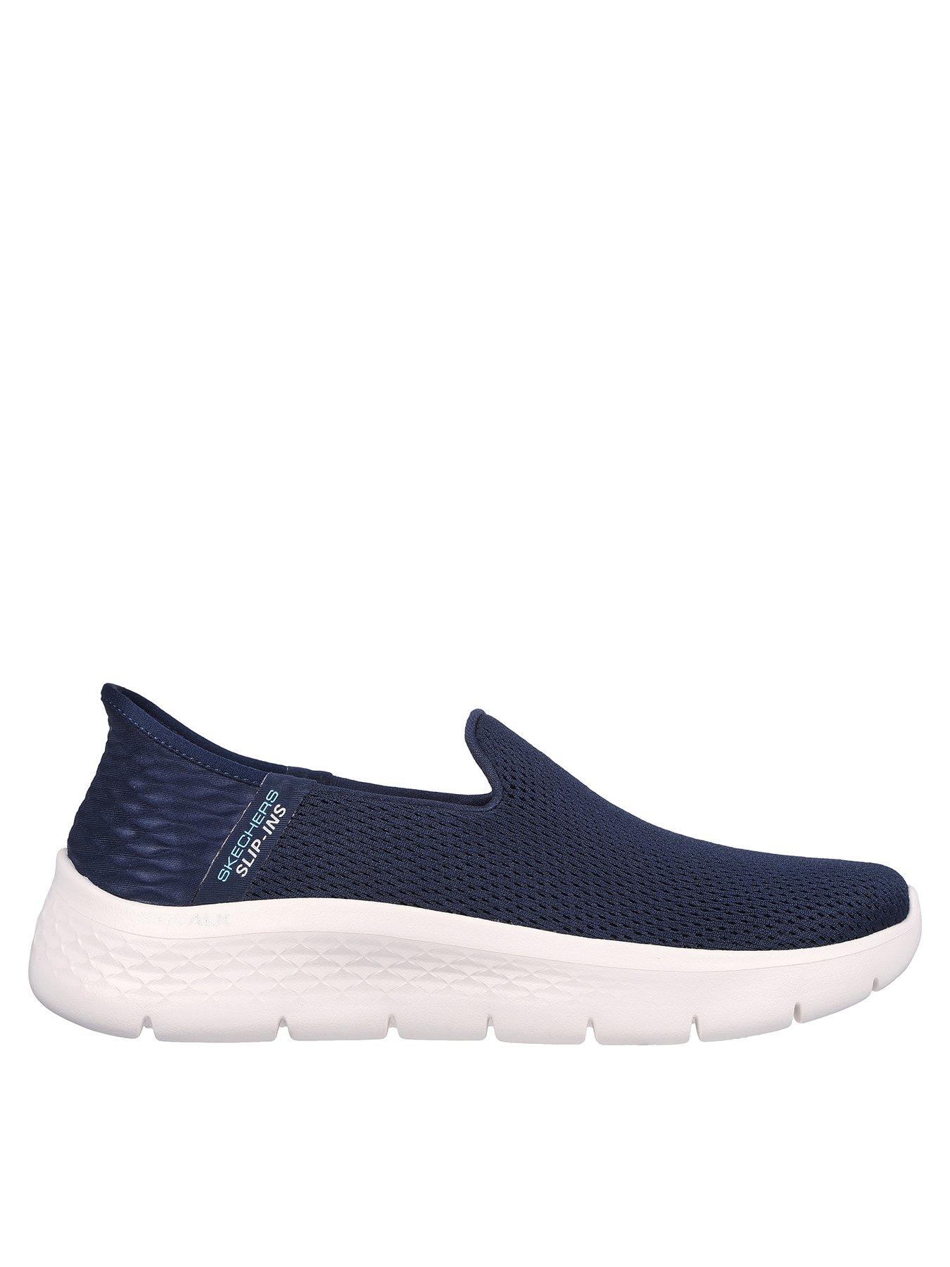 Navy slip sales on sneakers