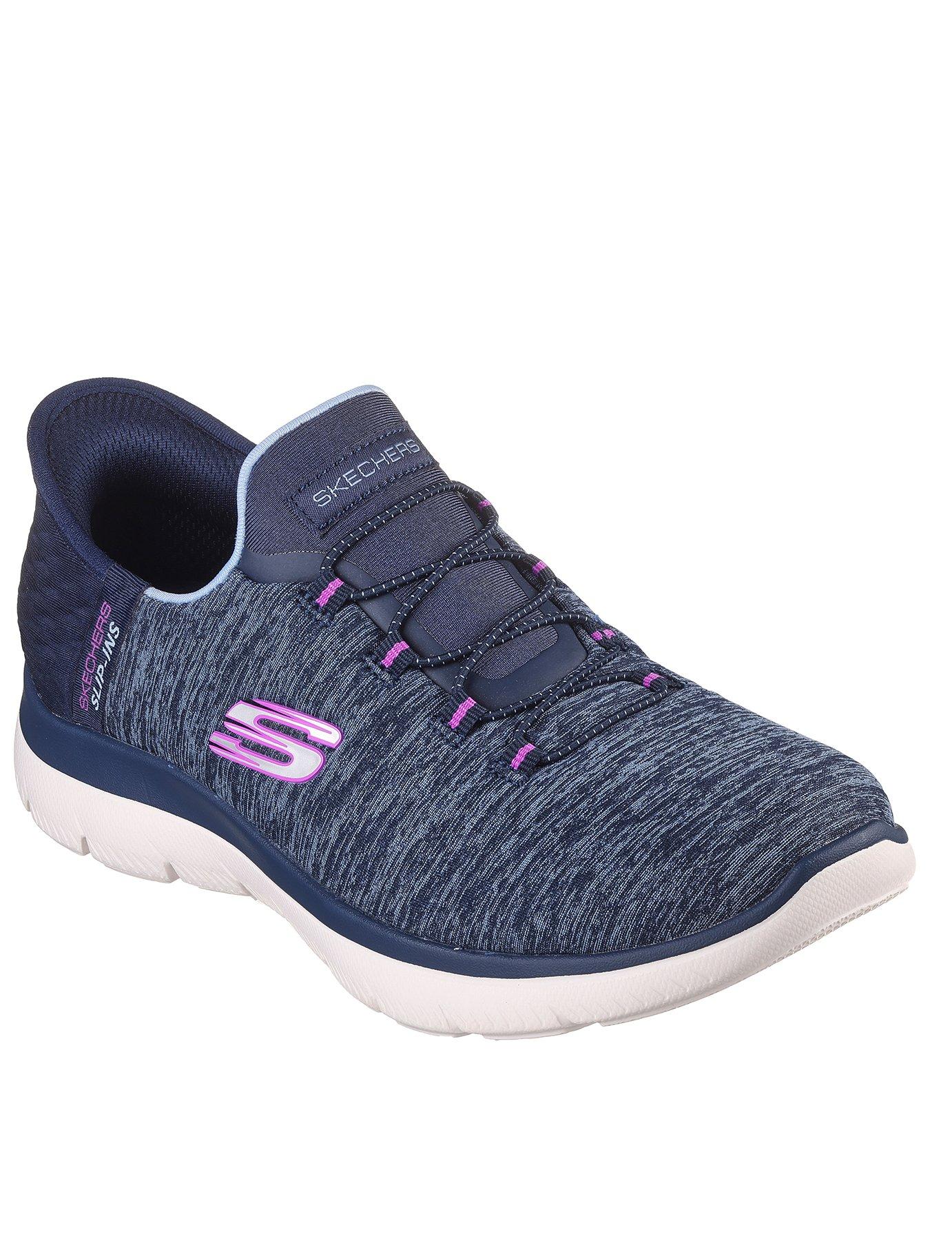 Skechers Skechers Summits Heathered Mesh Bungee Slip ins Navy