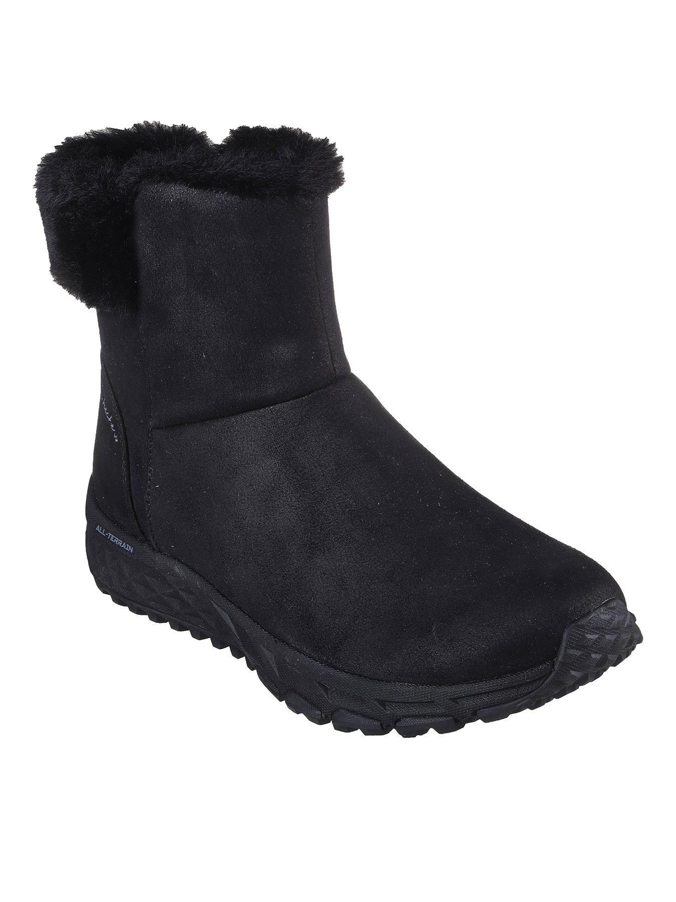 Skechers boots hotsell with fur