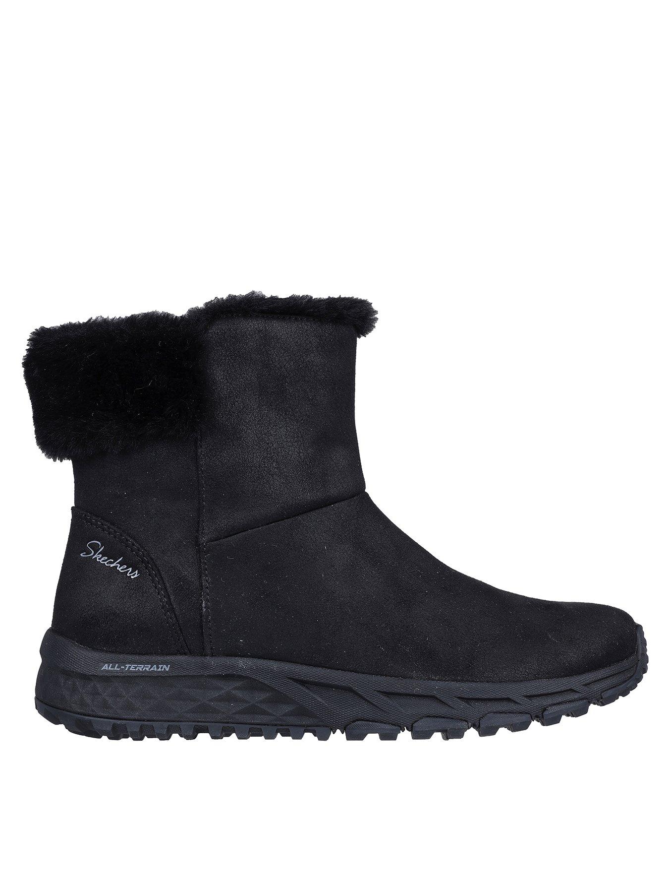 Skechers go walk faux fur outlet boots