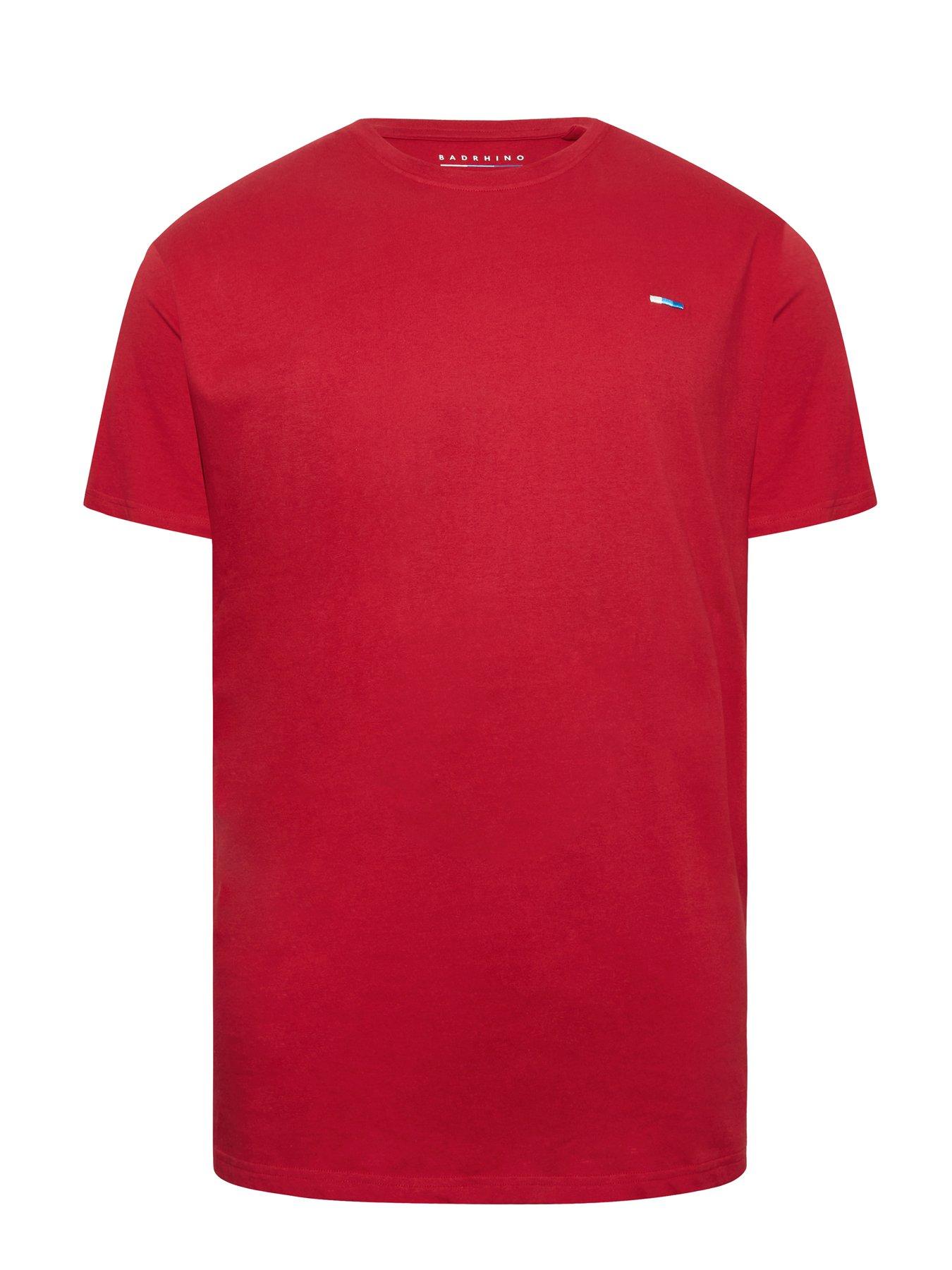 badrhino-plain-short-sleeve-t-shirt-red