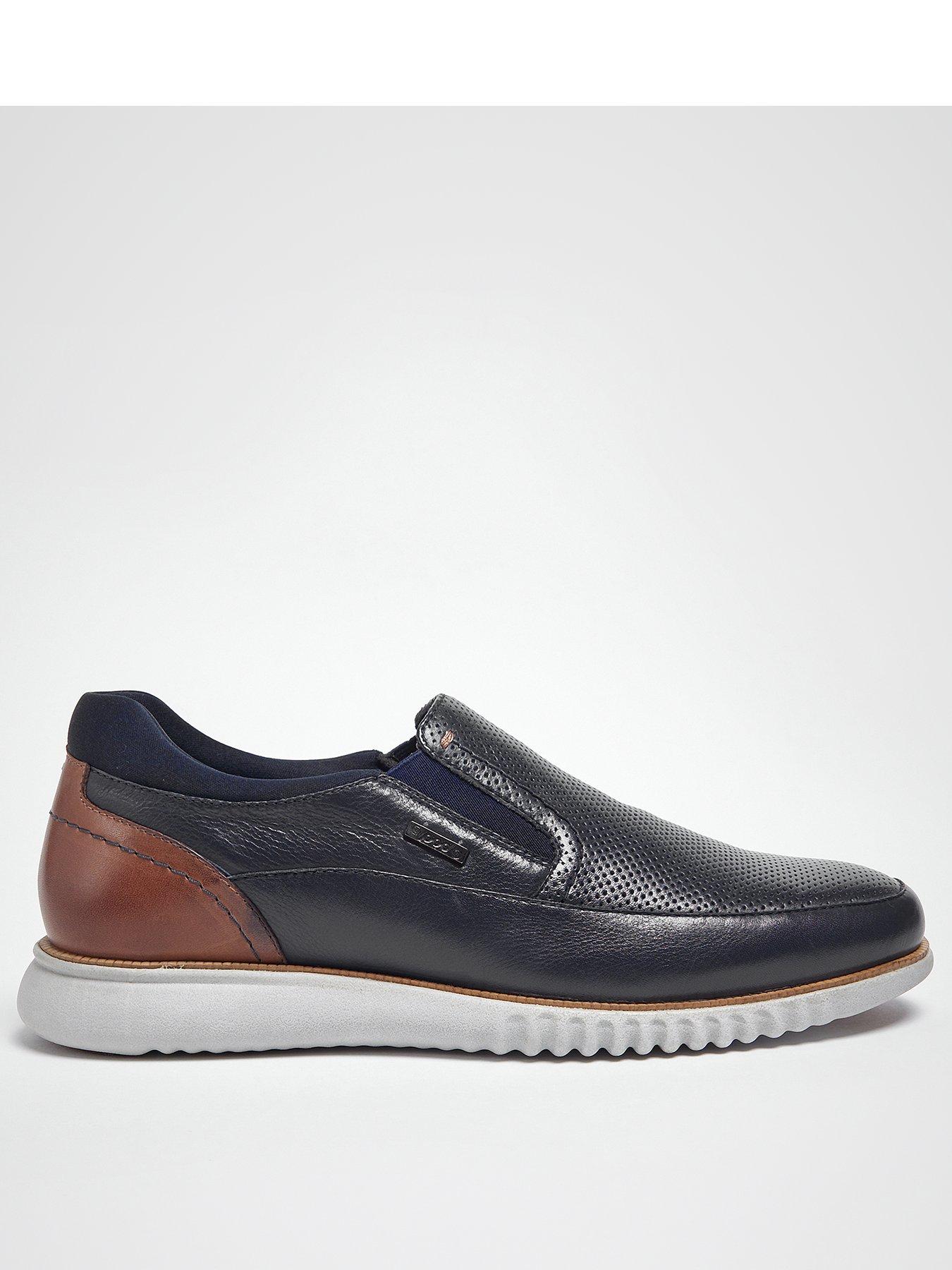 Navy slip cheap on shoes