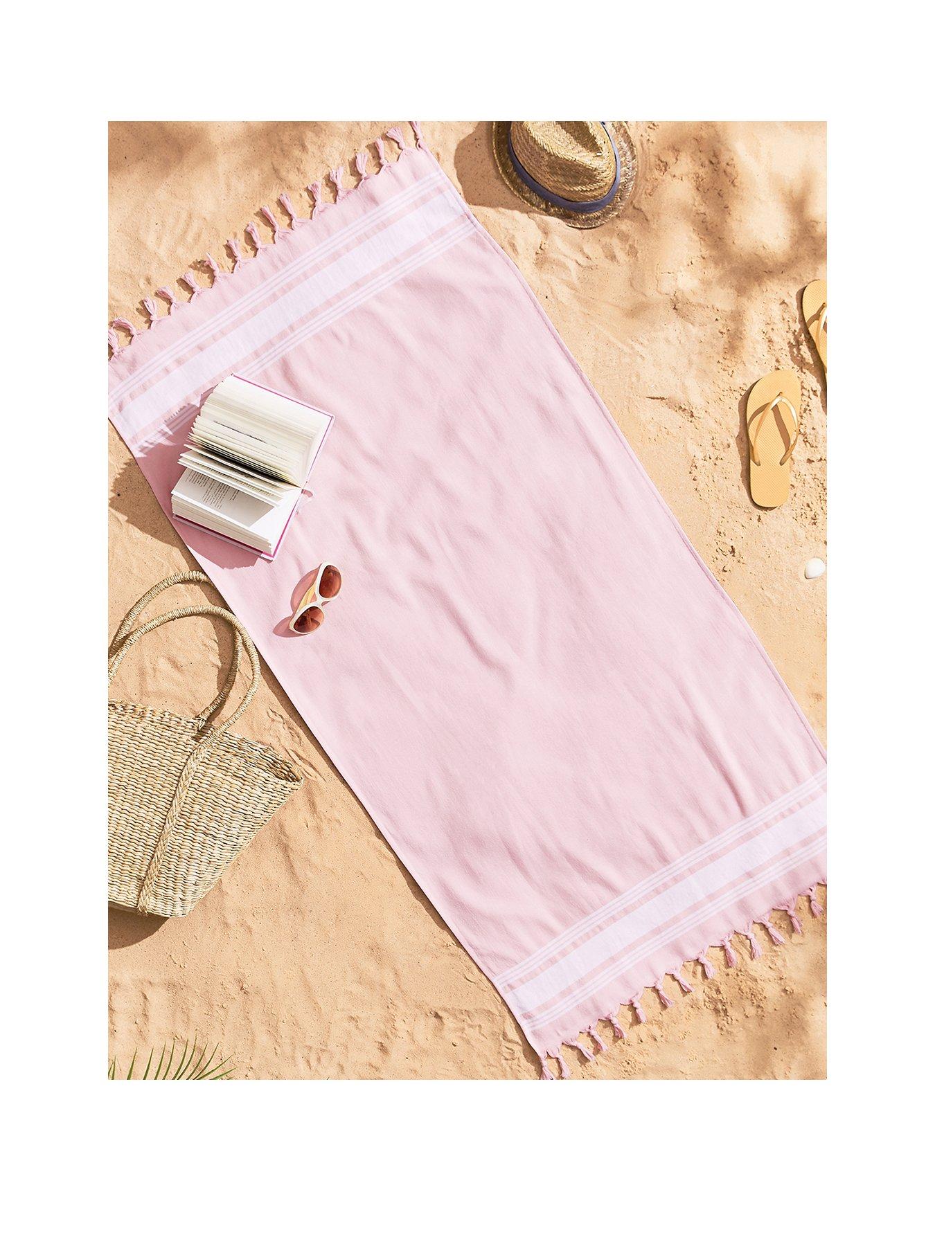 catherine-lansfield-hammam-beach-towel--pinkfront