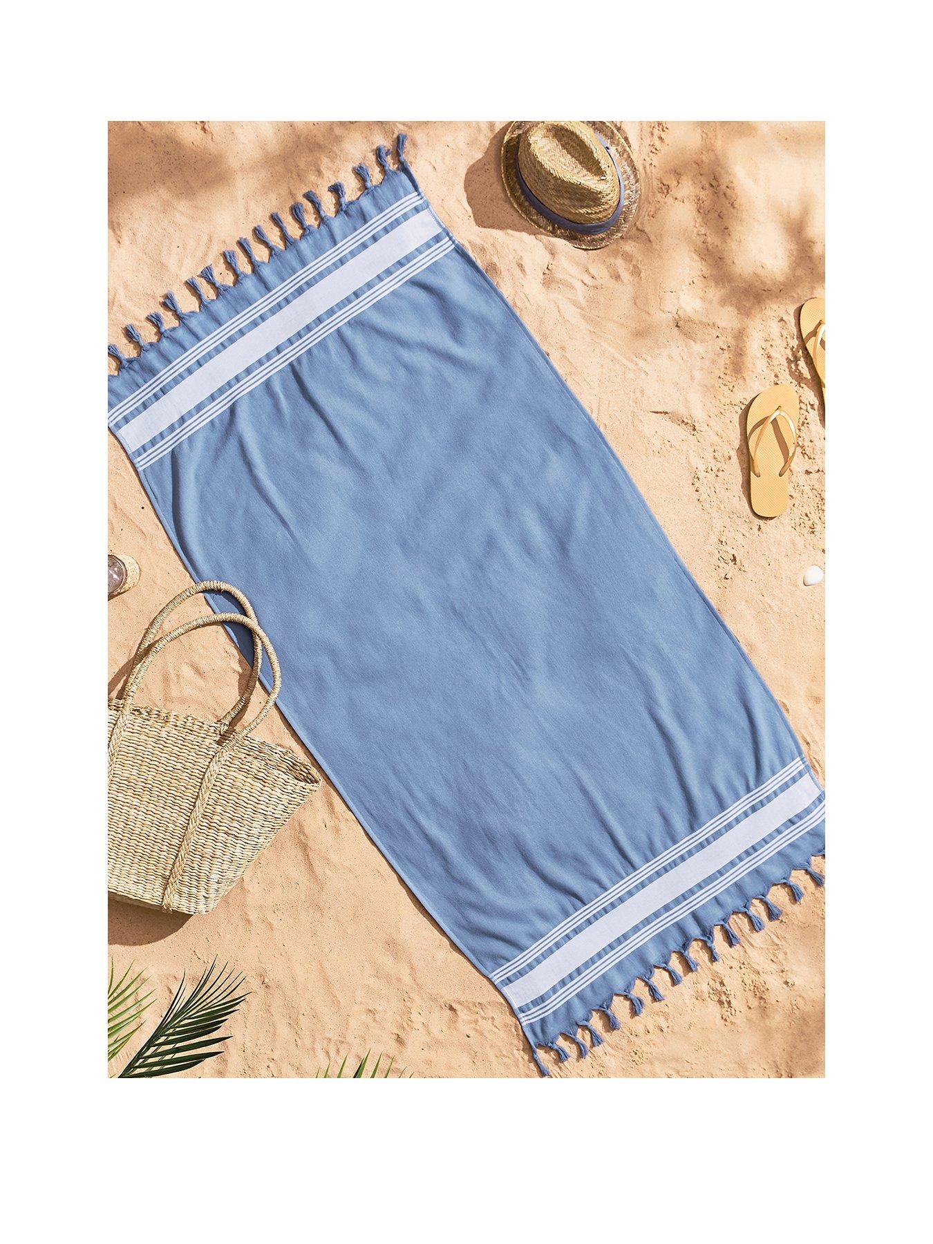 catherine-lansfield-hammam-beach-towel--bluefront