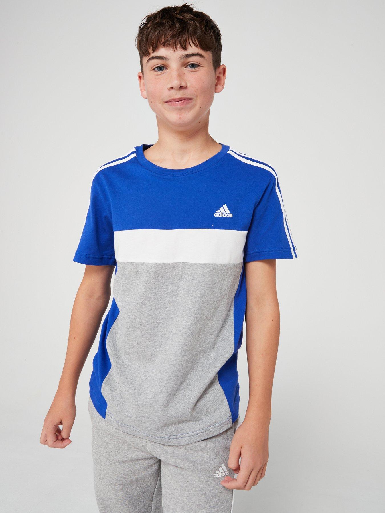 adidas-sportswear-junior-kids-colorblock-short-sleeve-t-shirt-nbsp--bluefront