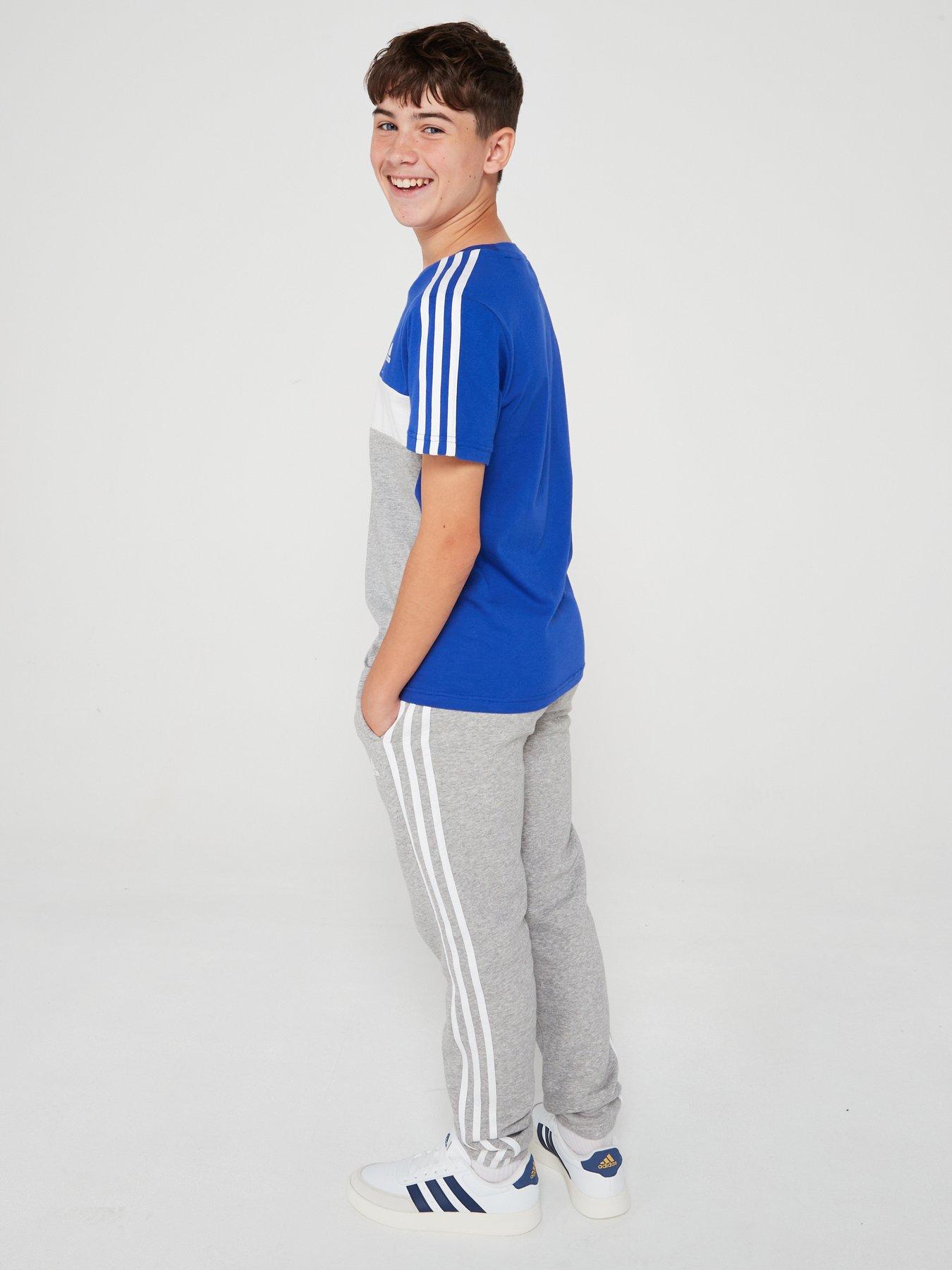 adidas-sportswear-junior-kids-colorblock-short-sleeve-t-shirt-nbsp--bluestillFront