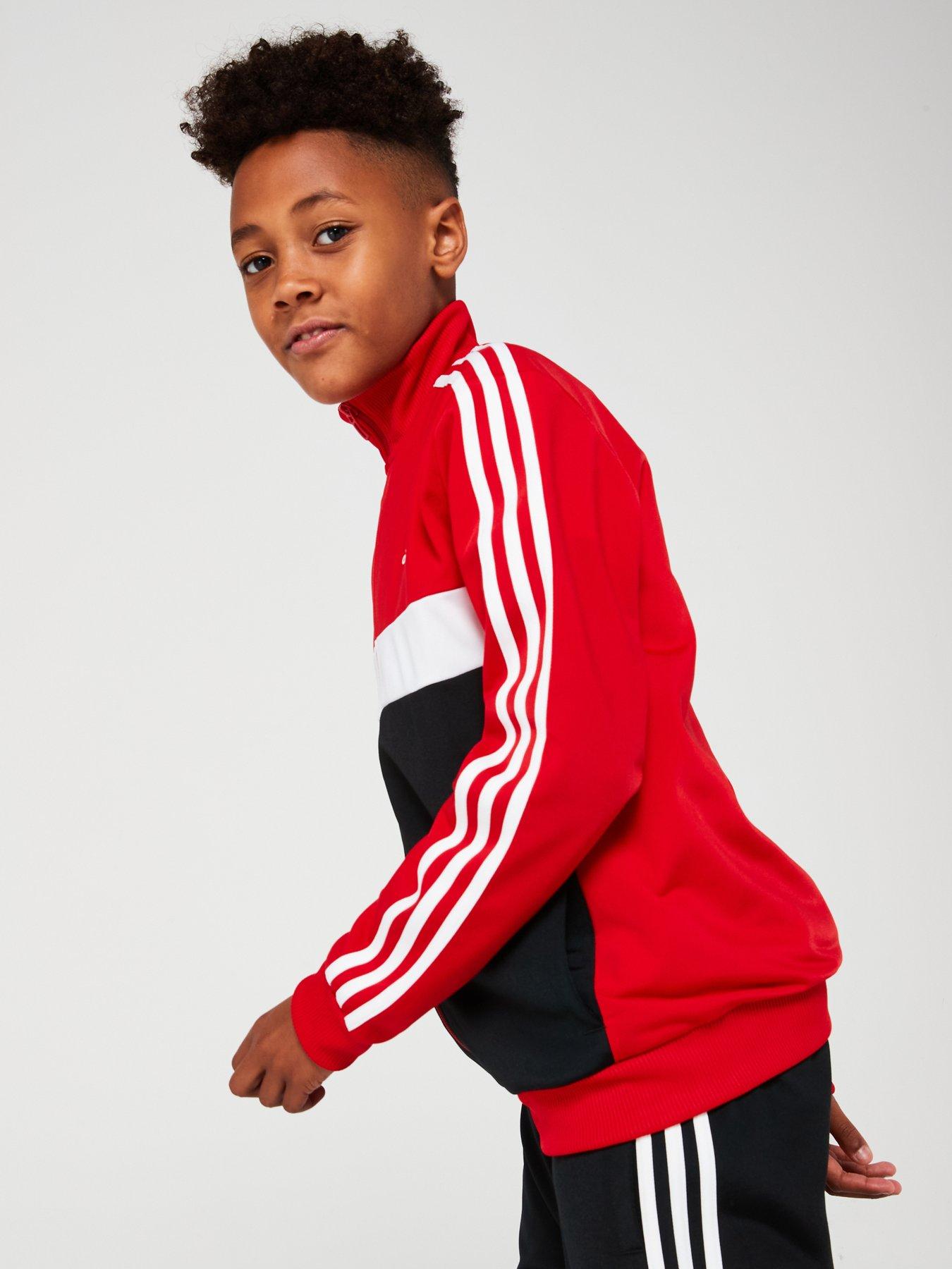 adidas-sportswear-junior-kids-colorblock-tracksuit-reddetail