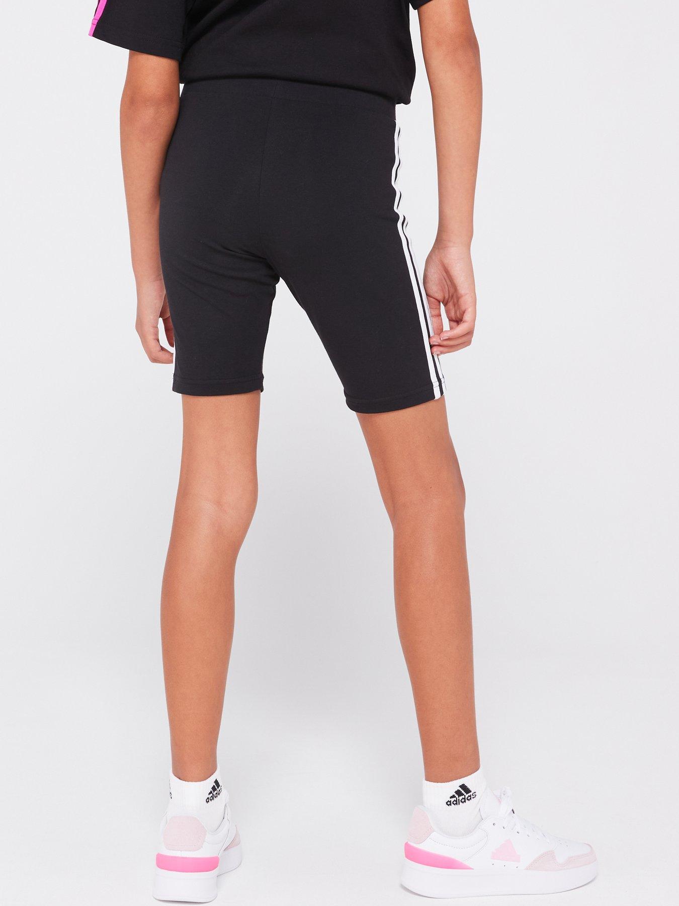 adidas-sportswear-junior-essentials-cycle-shorts-blackwhitestillFront