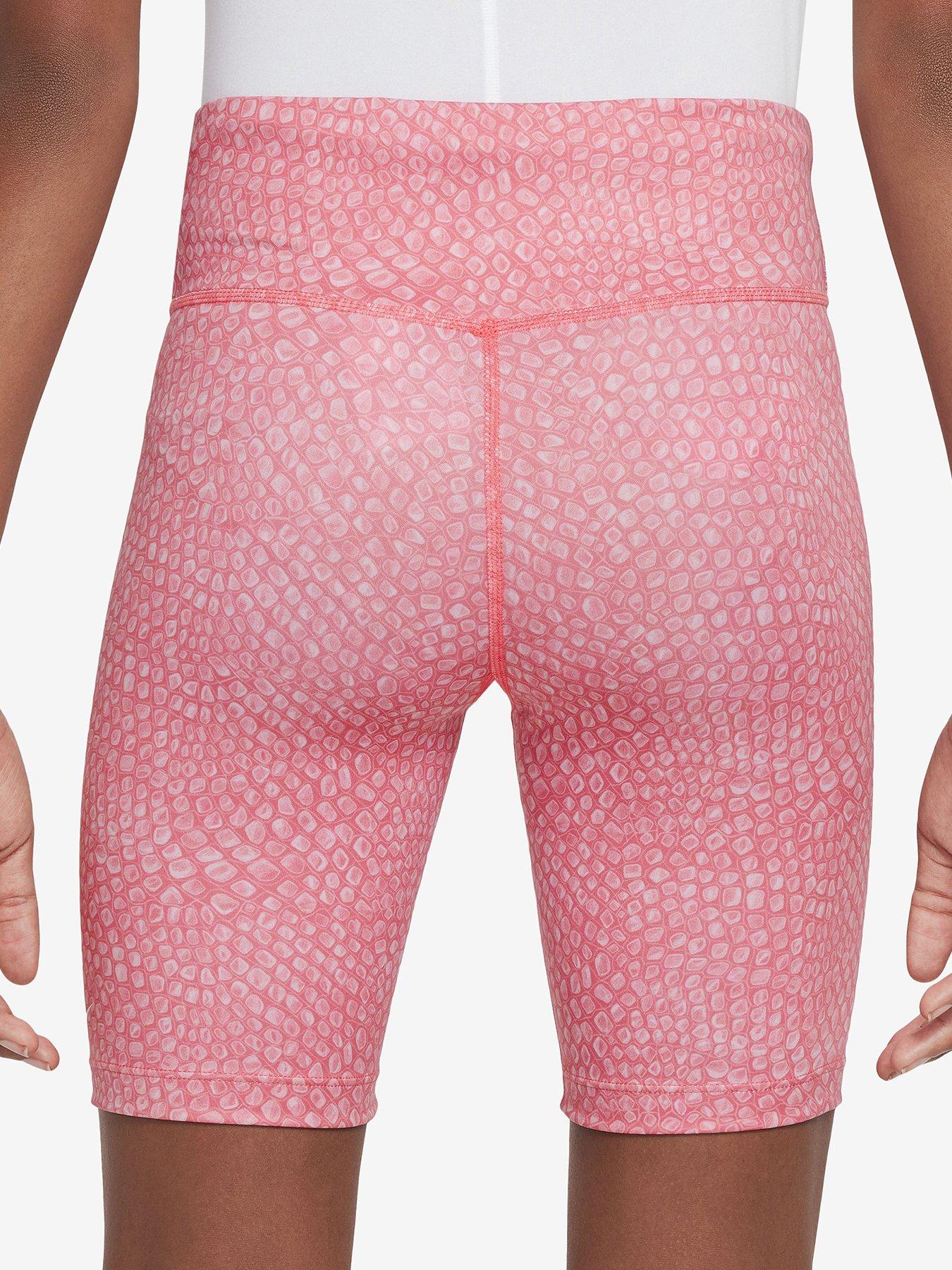 Pink snake print cycling hot sale shorts