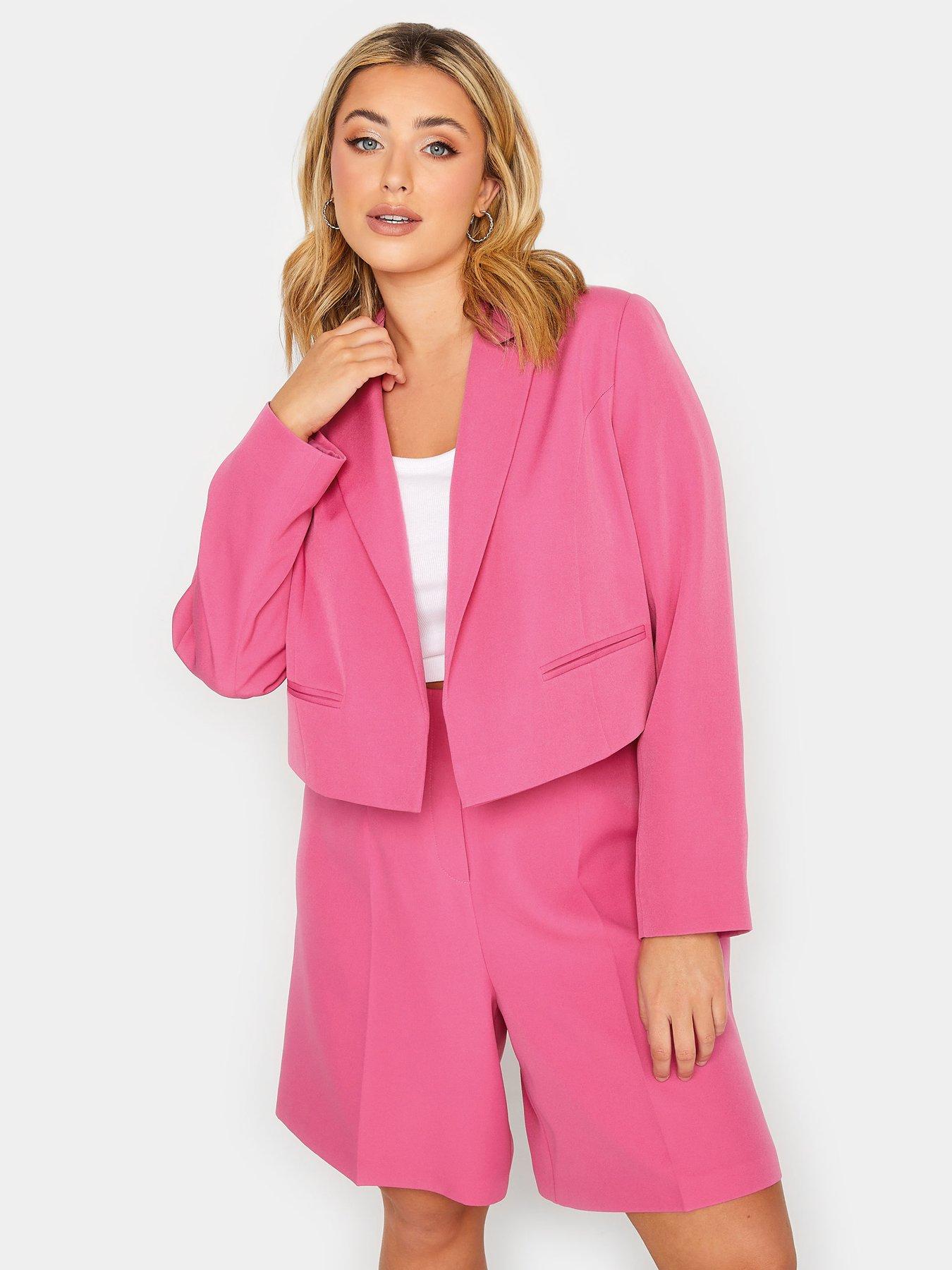 yours-yours-cropped-blazer-pink