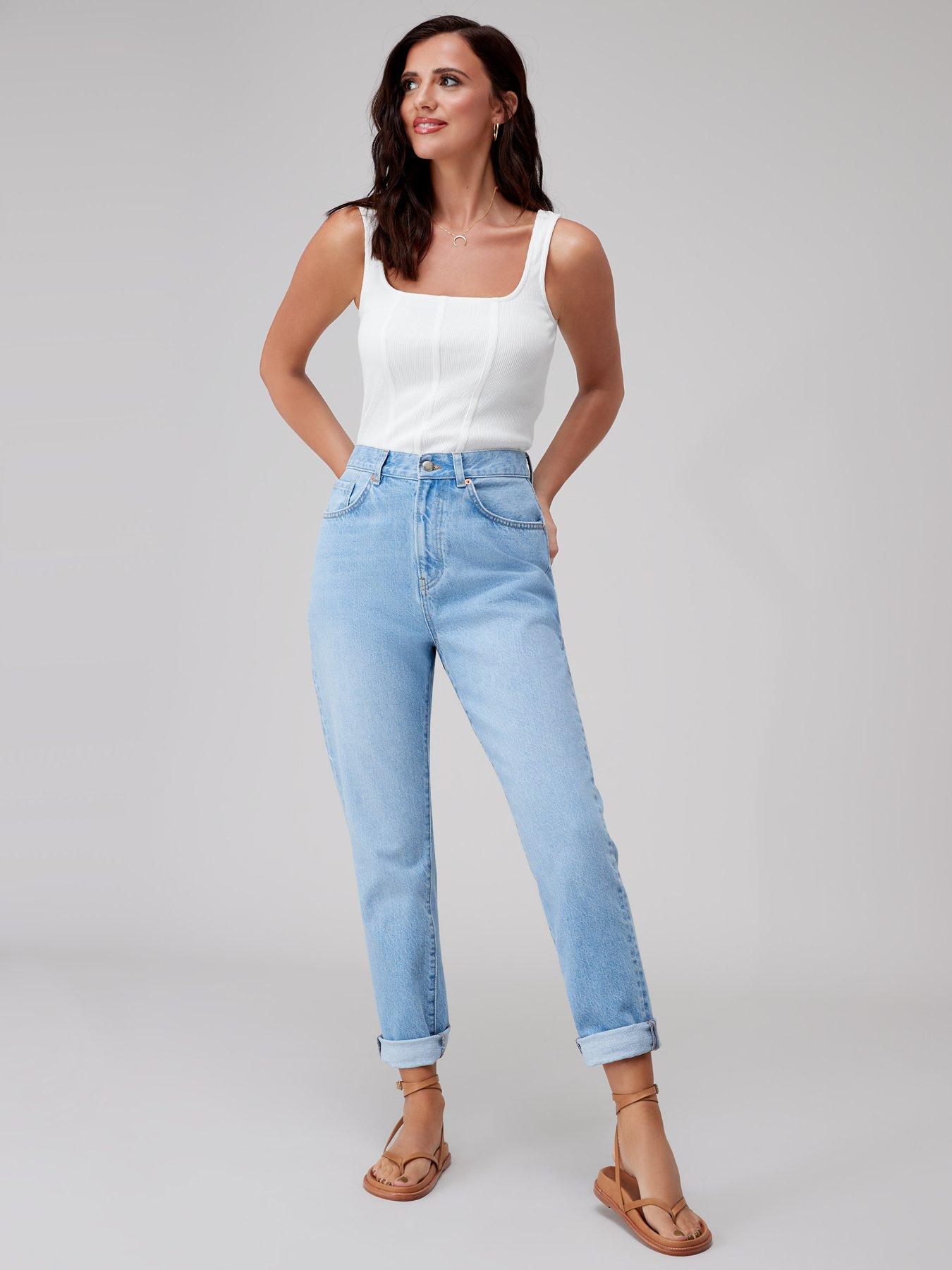 Lucy Mecklenburgh Lucy Mecklenburgh x V by Very Slim Leg Ankle Grazer Jean  - Blue