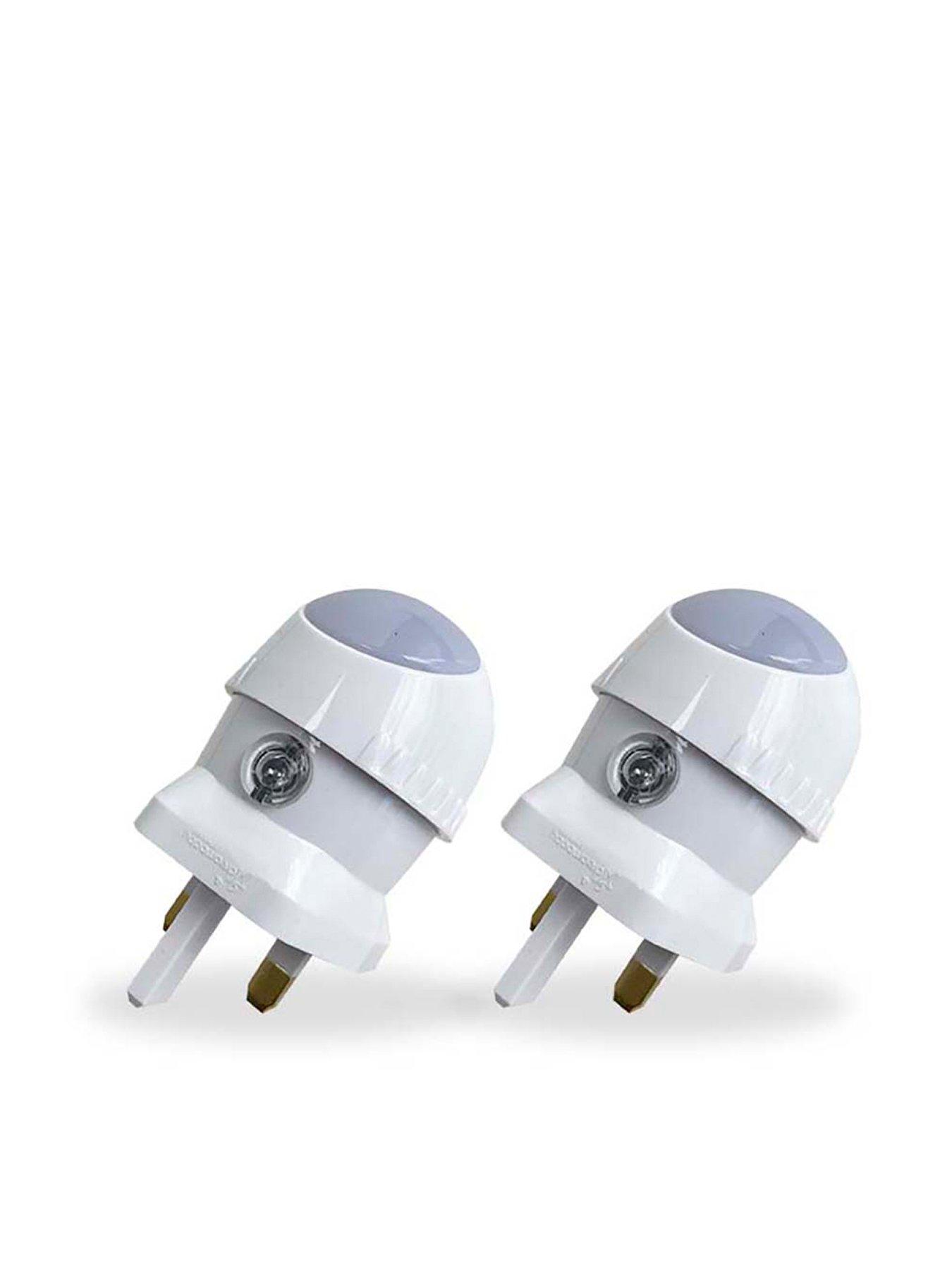 Image 1 of 4 of Dreambaby Auto-Sensor LED Swivel Night Lights - 2 Pack