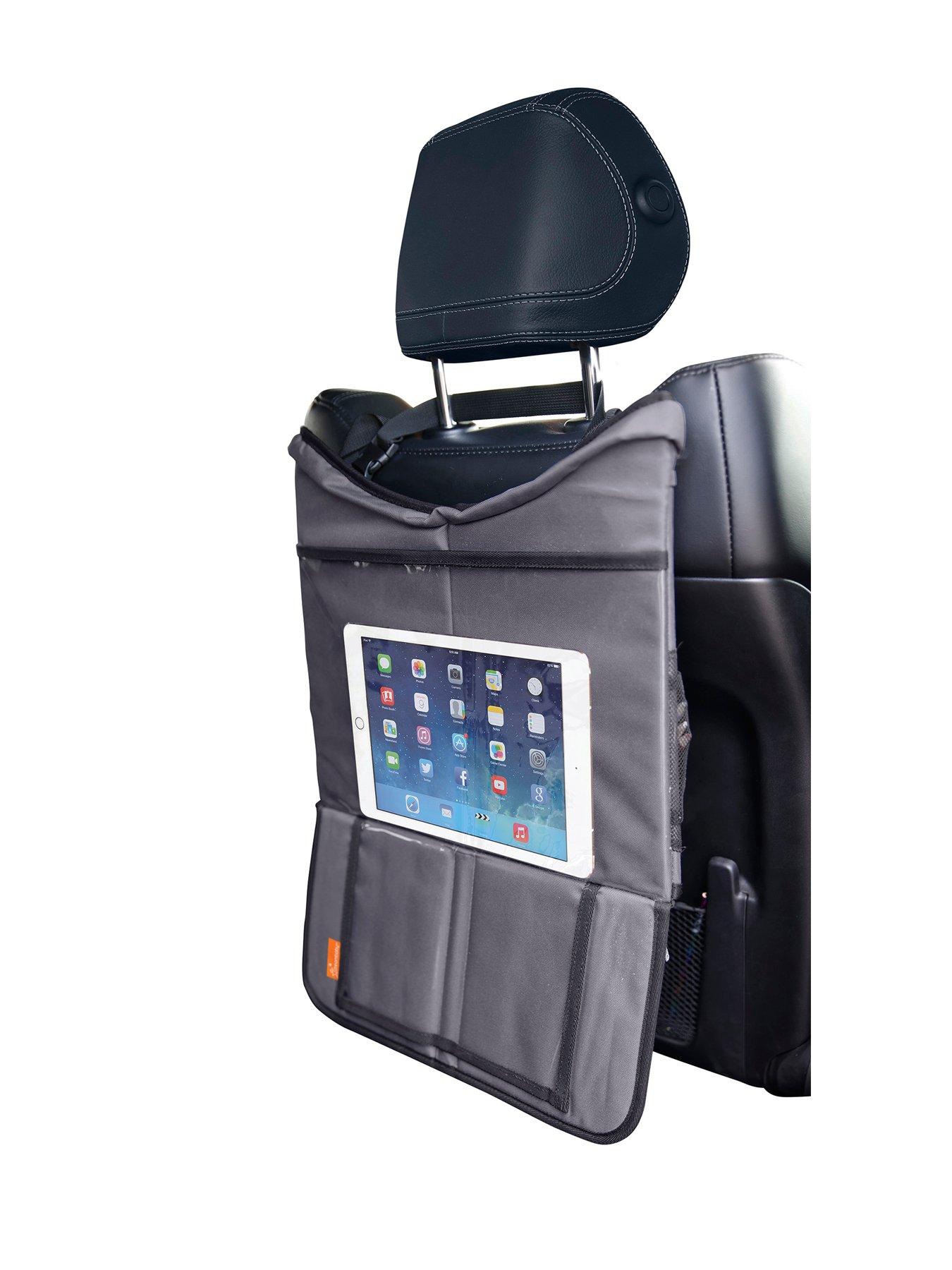 Image 2 of 5 of Dreambaby On-the-Go Extra-Large Car Tray Table with Tablet Holder, Storage Pockets &amp; Carry Strap - Black