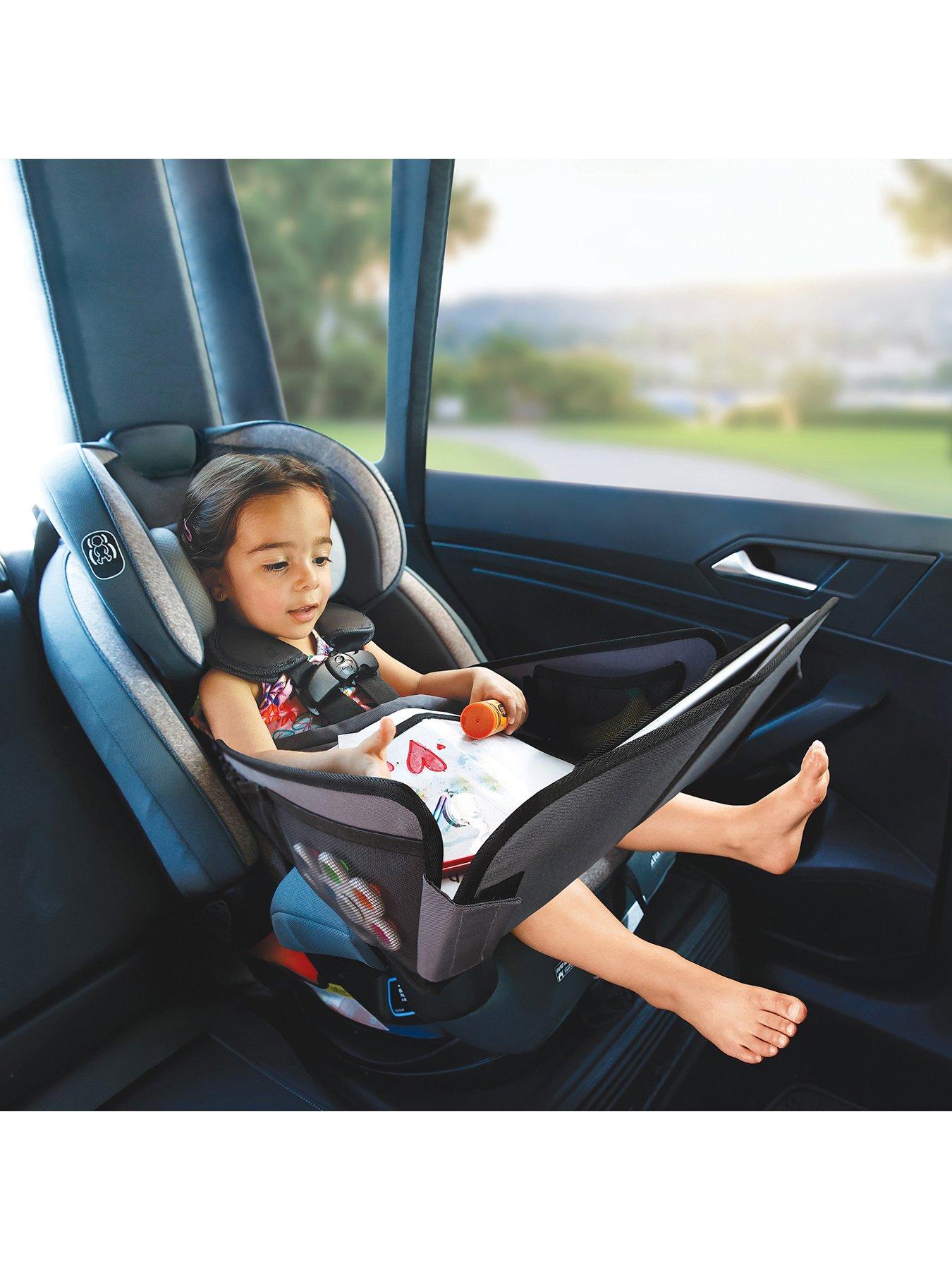 Image 3 of 5 of Dreambaby On-the-Go Extra-Large Car Tray Table with Tablet Holder, Storage Pockets &amp; Carry Strap - Black