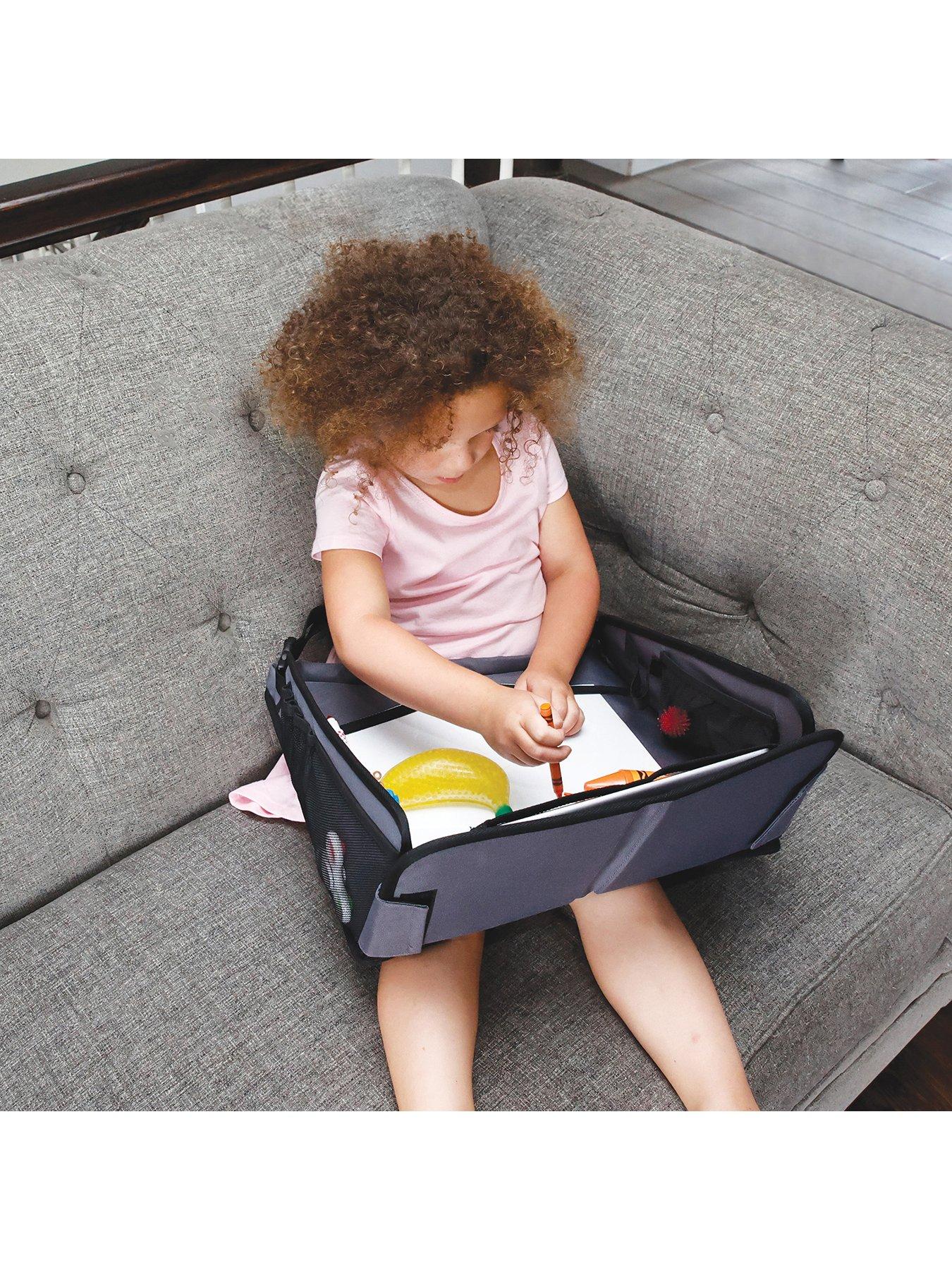 Image 4 of 5 of Dreambaby On-the-Go Extra-Large Car Tray Table with Tablet Holder, Storage Pockets &amp; Carry Strap - Black