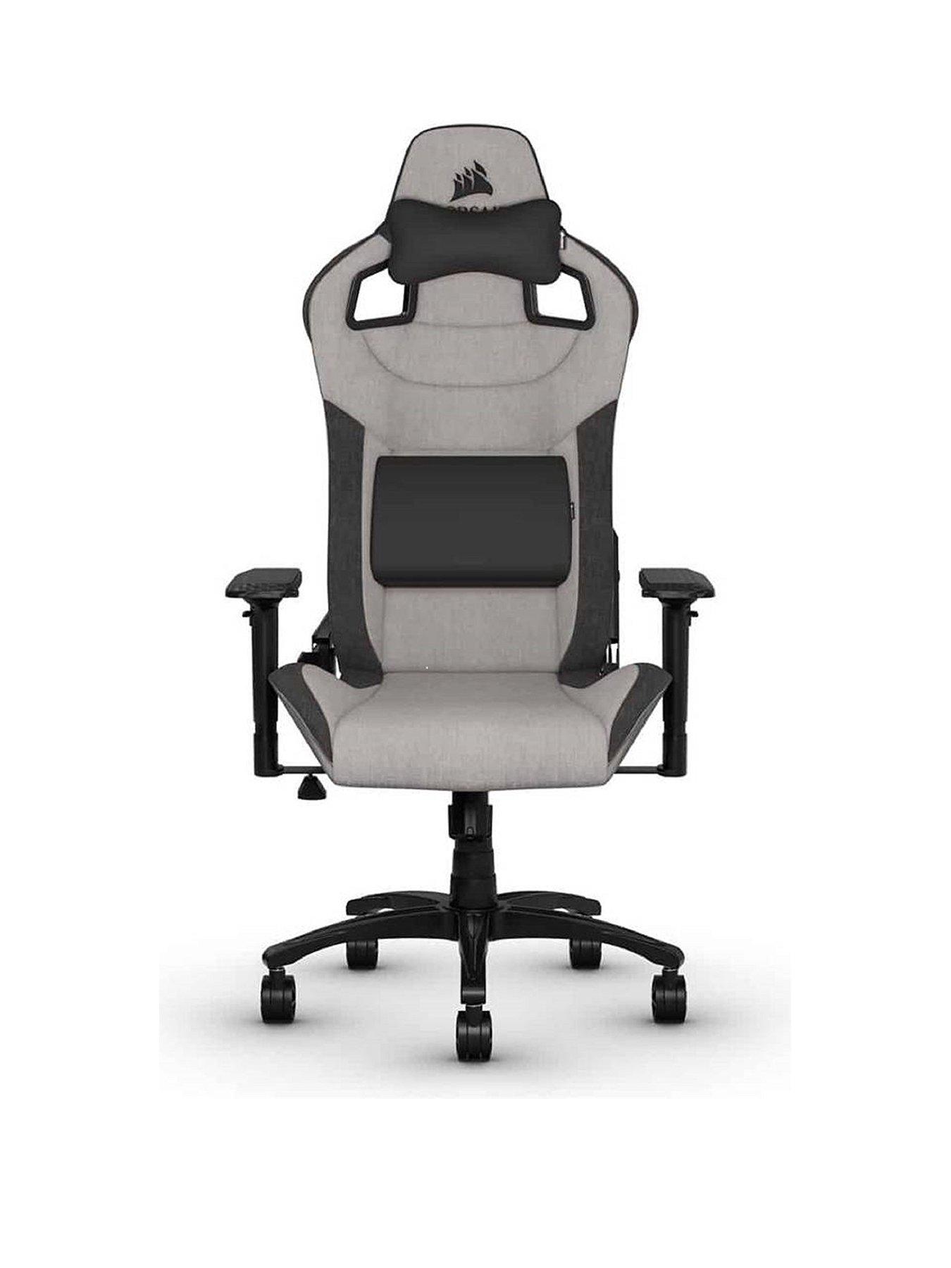 Image 1 of 7 of CORSAIR T3 Rush 2023 Fabric Gaming Chair - Charcoal/Grey