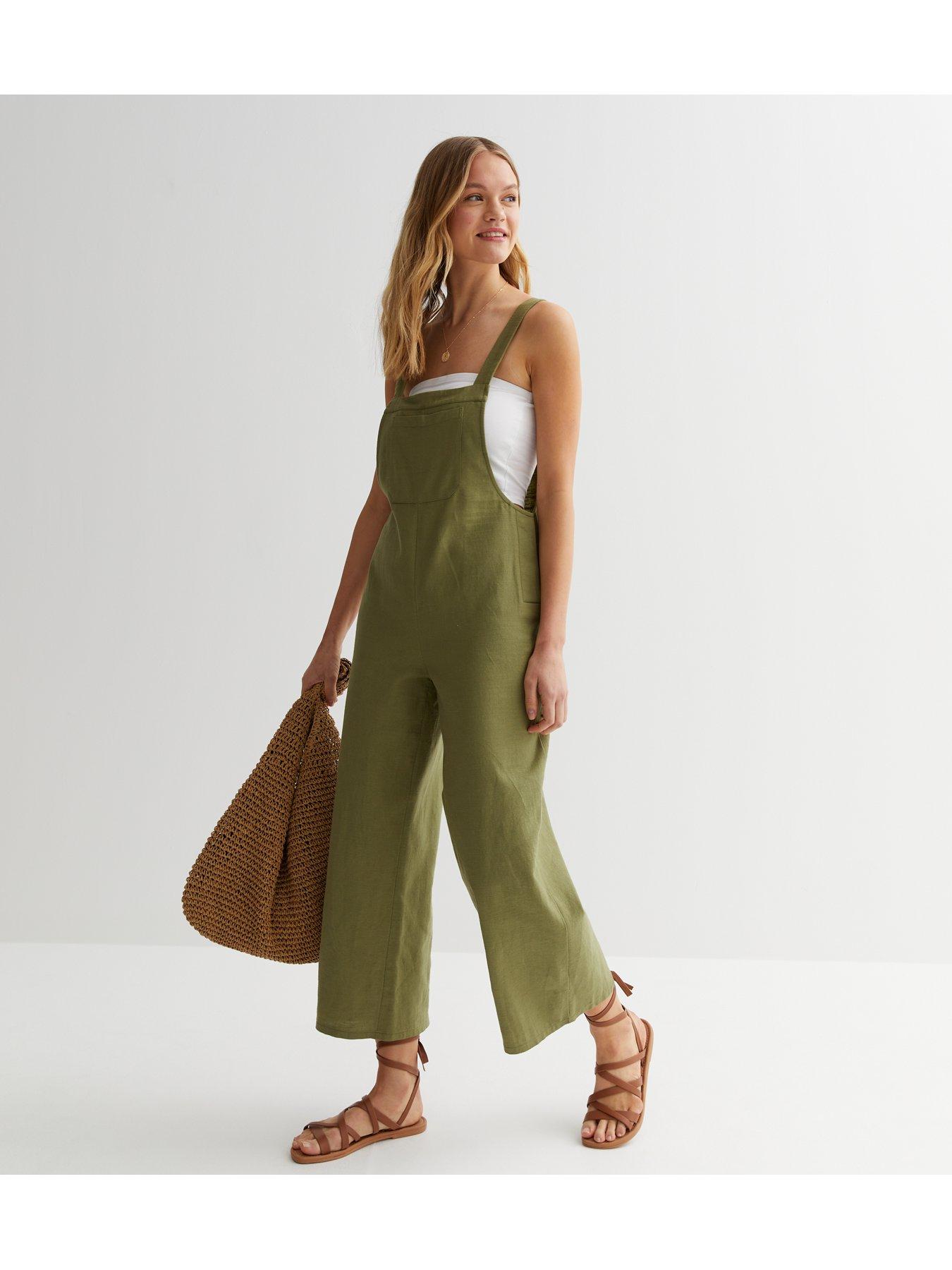 New look 2024 linen dungarees