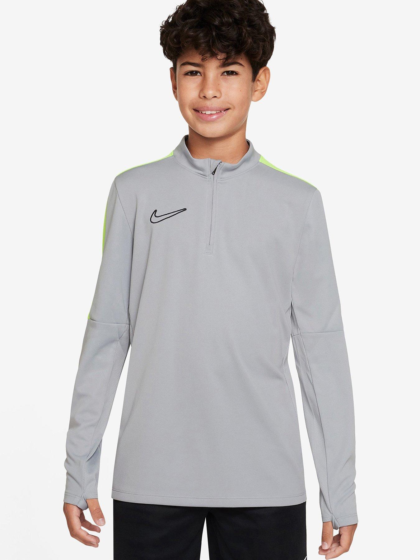 Youth Academy 23 Dry Fit Drill Top Silver