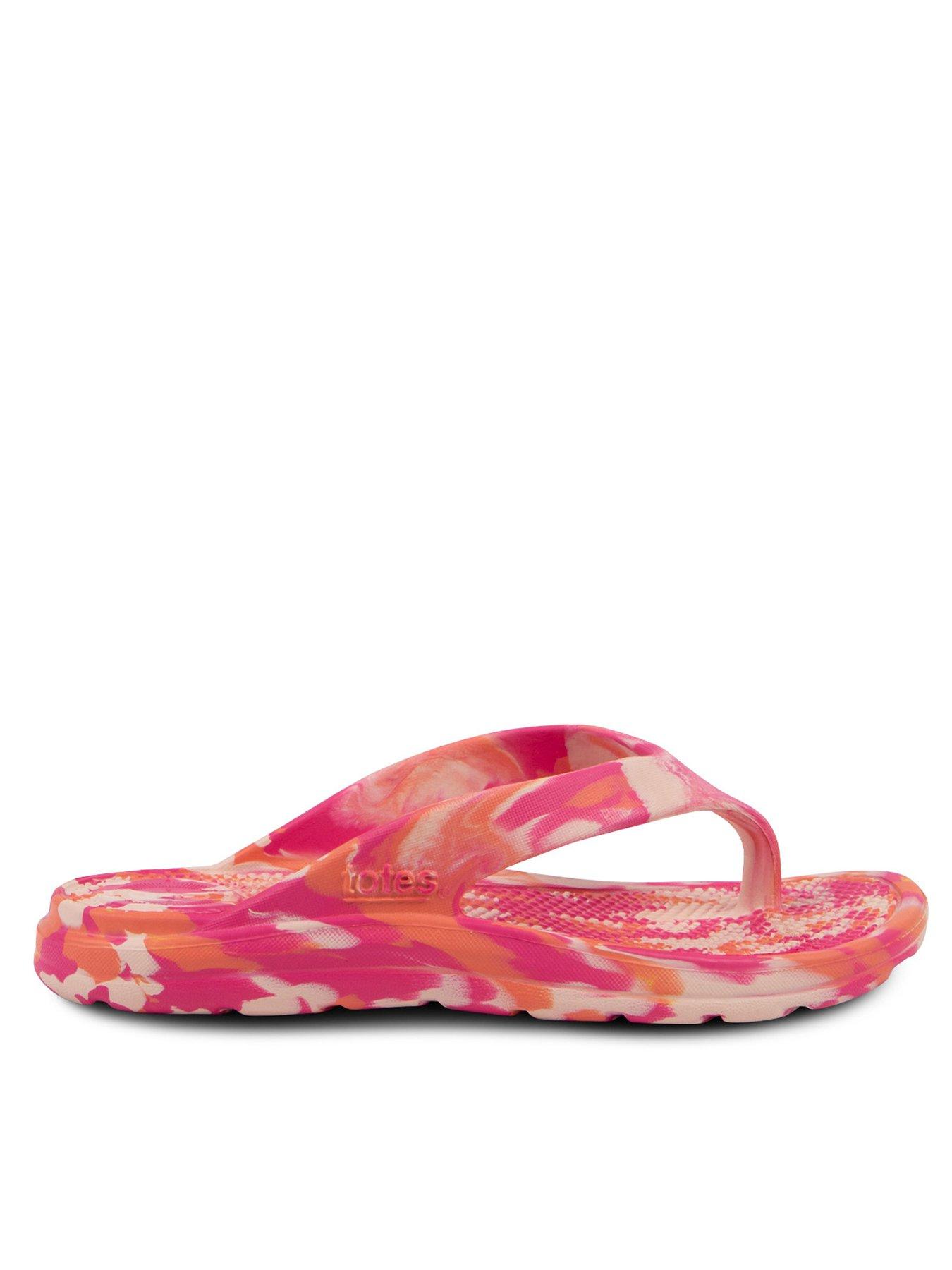 TOTES Ladies Solbounce Toe Post Sandal - Pink