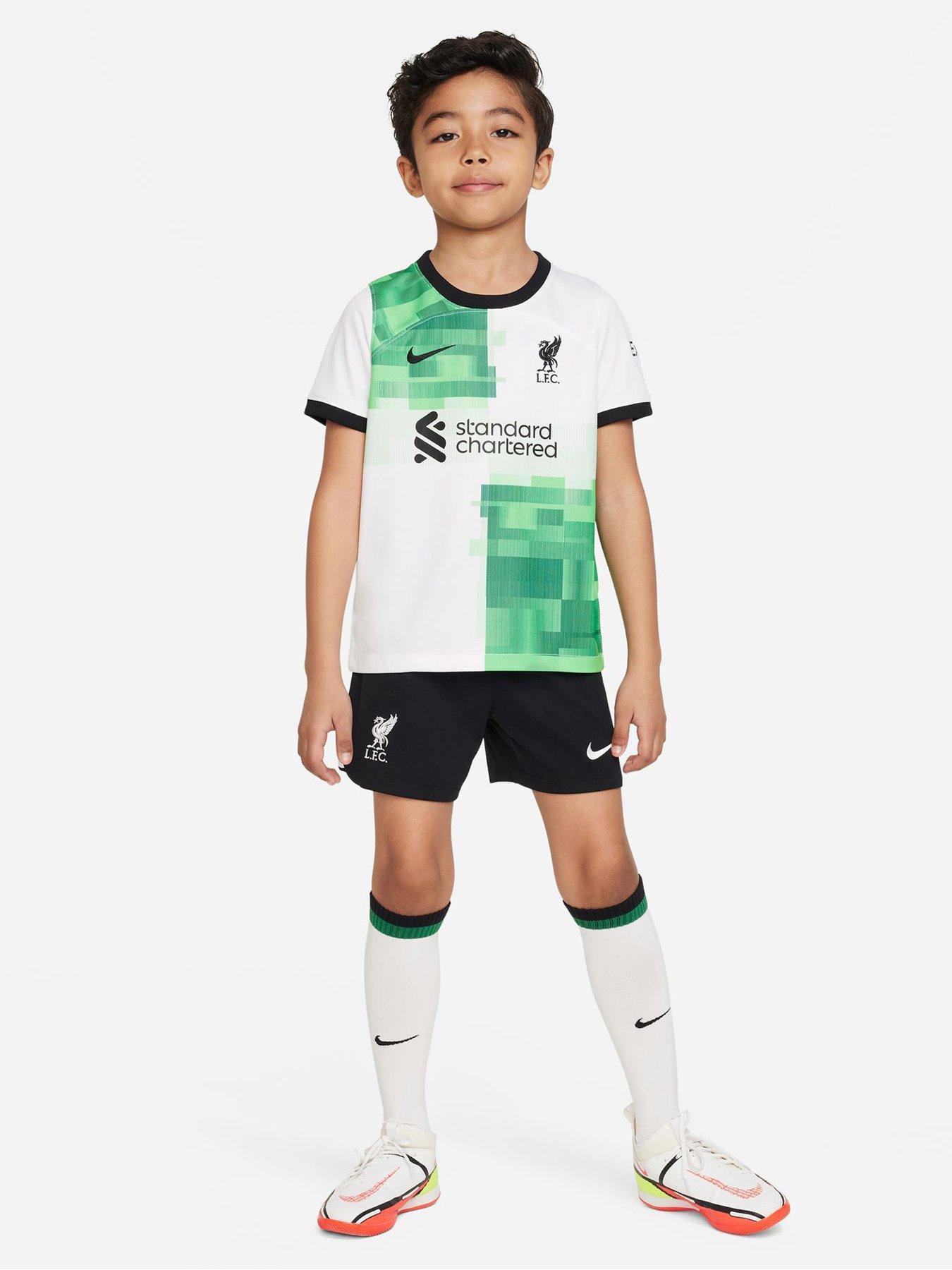 Nike Liverpool Little Kids 23 24 Away Full Kit White Very Ireland