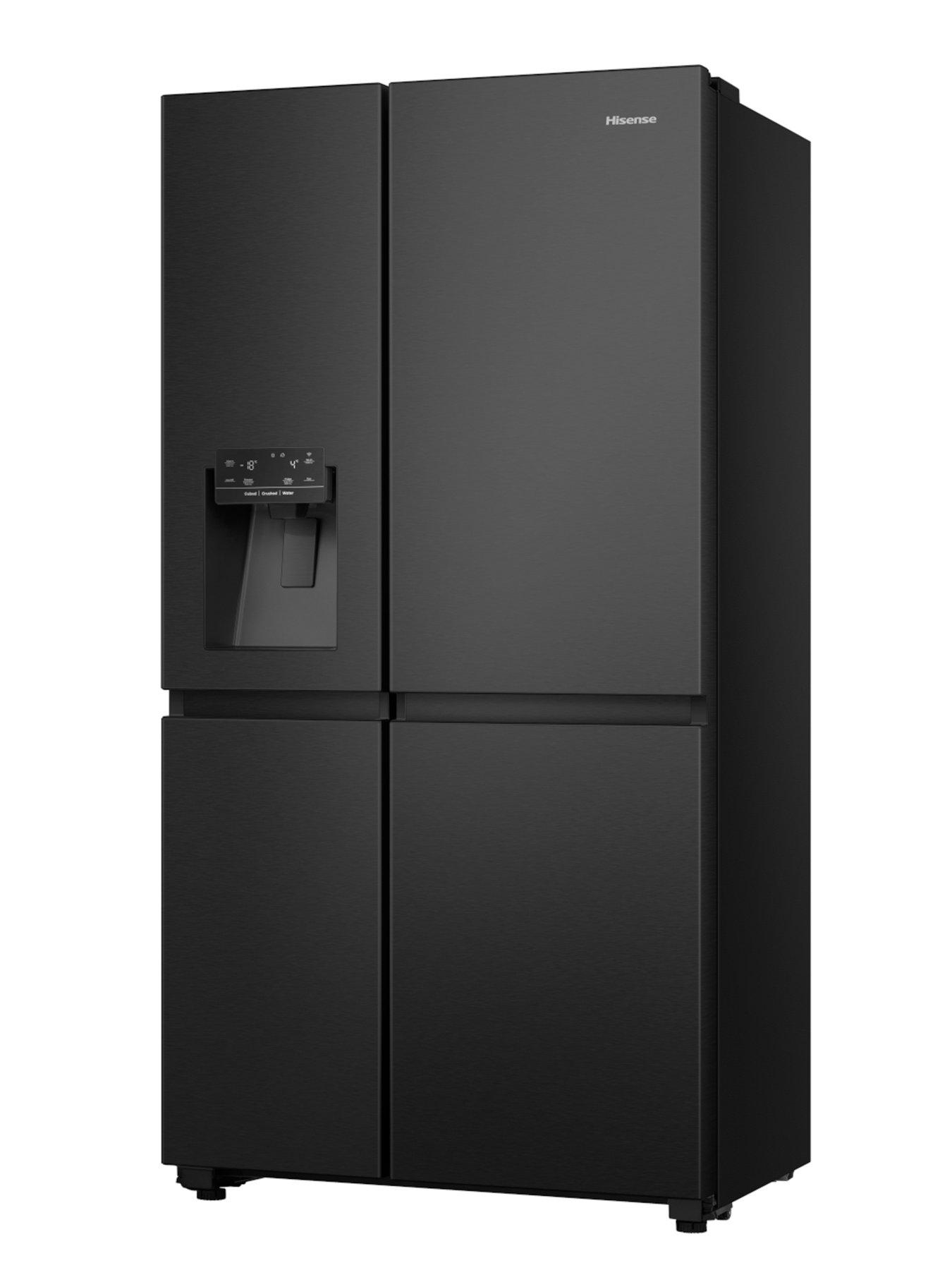 hisense-rs818n4tfe-91cm-widenbsppureflat-fridge-freezer-with-water-amp-ice-dispenser-blackstillFront