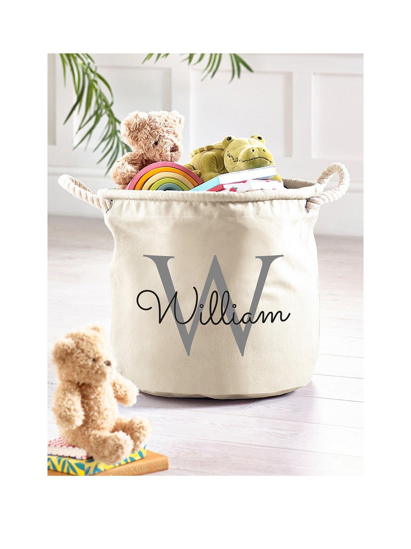 Personalised toy storage on sale basket