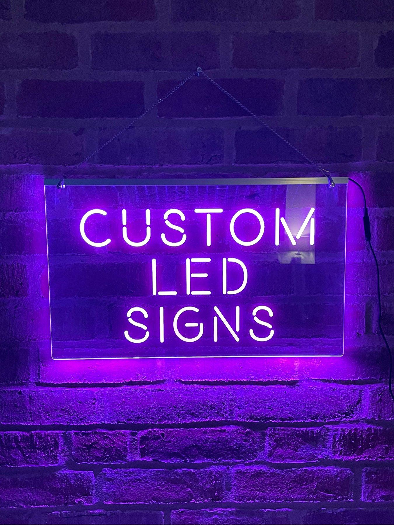 Image 4 of 8 of Love Abode Personalised LED Illuminated Custom Sign