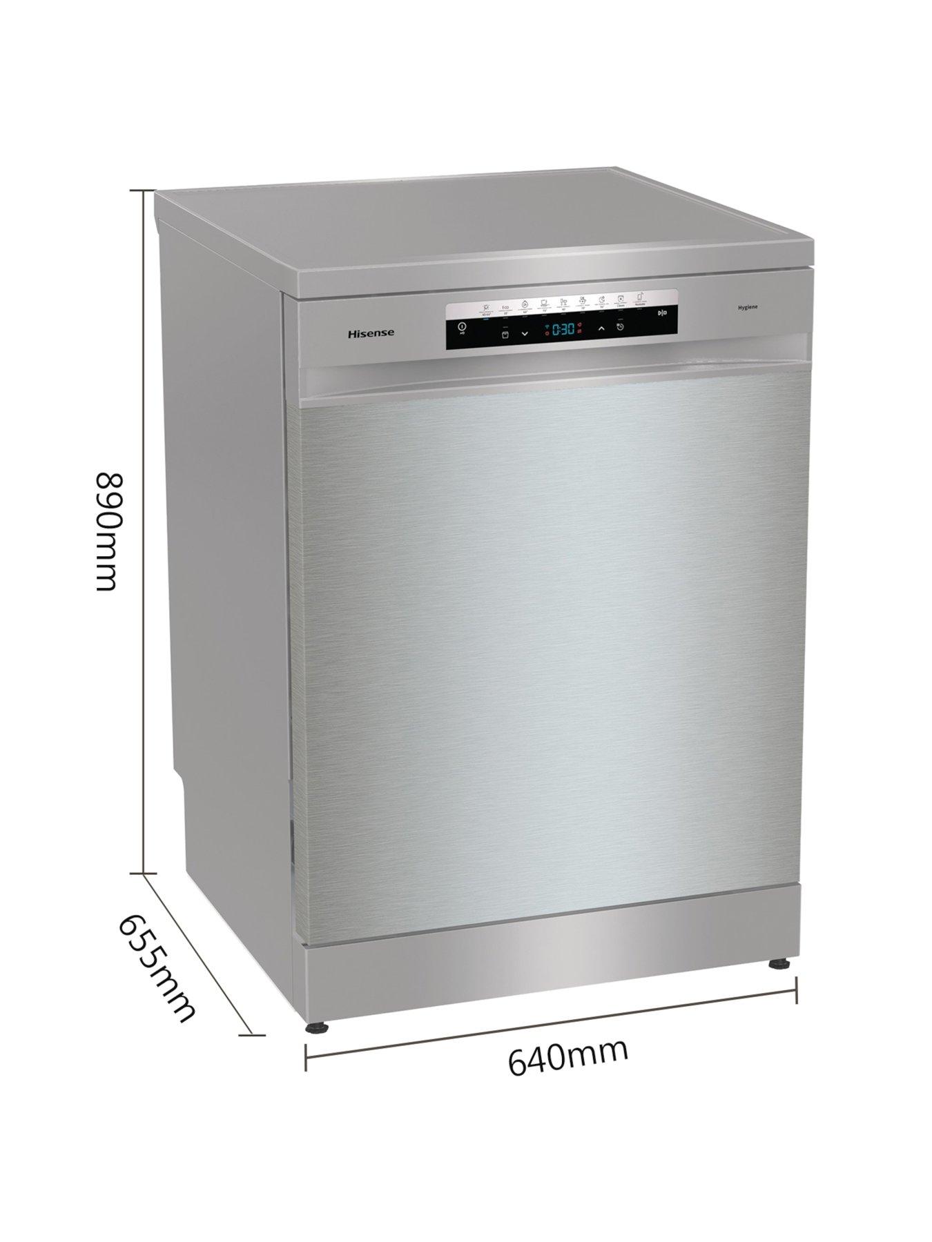 hisense-hs693c60xaduk-freestanding-16-place-dishwasher-with-wifinbspamp-auto-dose-silverdetail