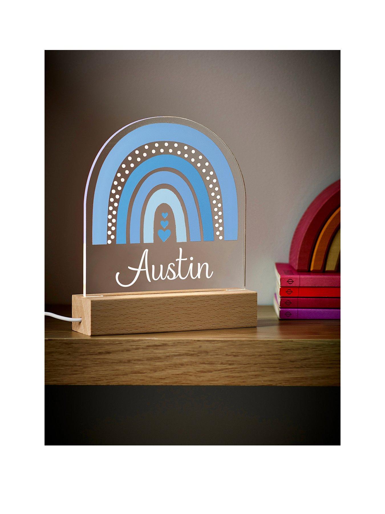 undefined Personalised Rainbow LED Night Light