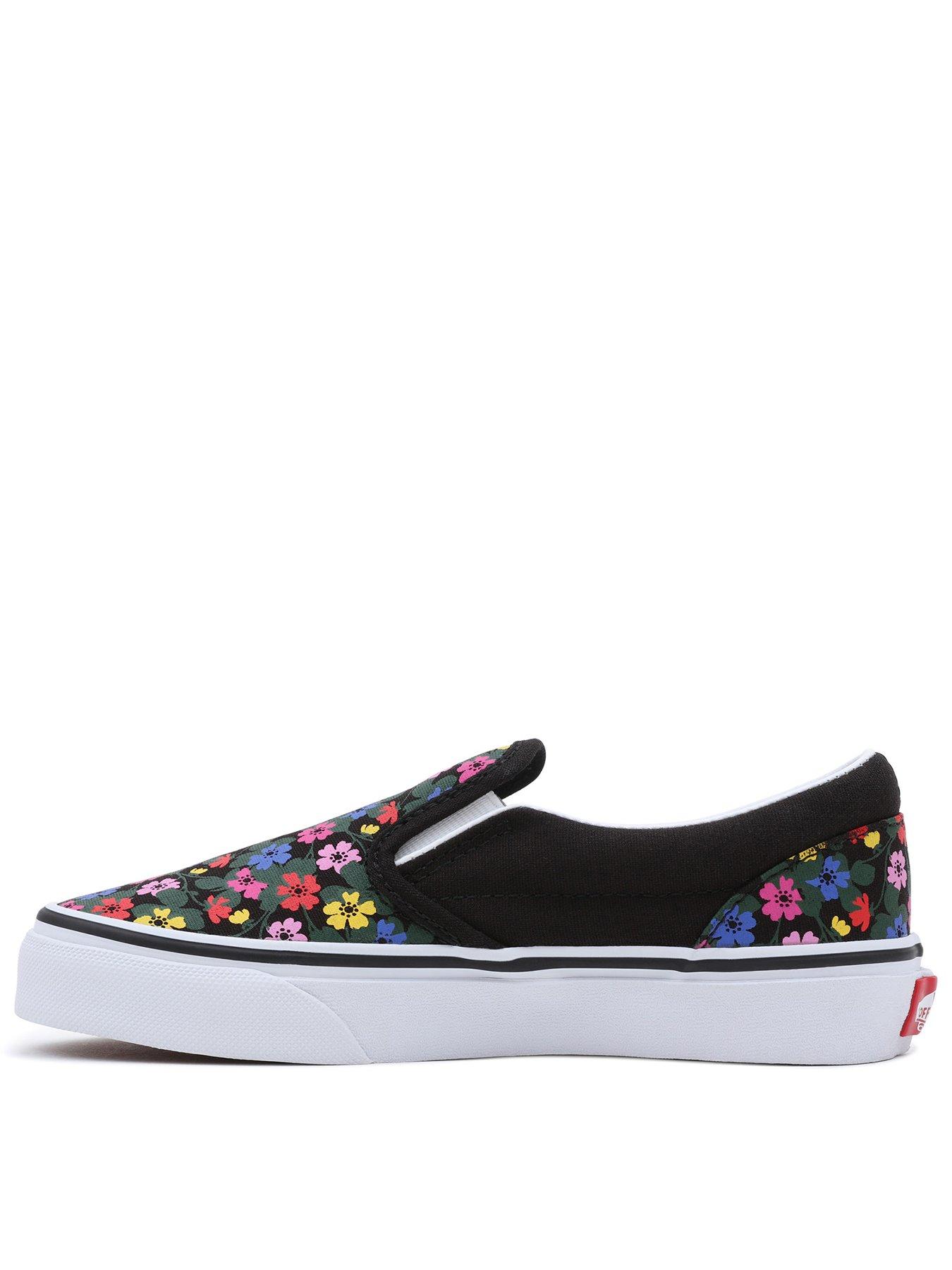 Floral slip cheap on trainers