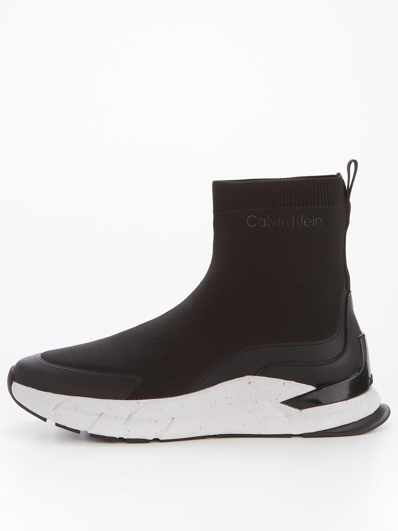 Black sock shop trainer boots